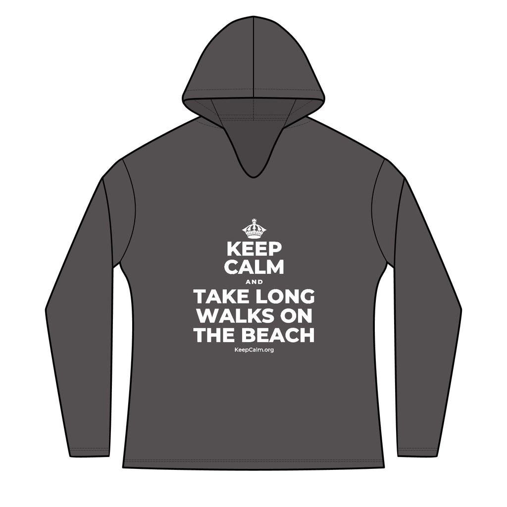 KEEP CALM AND TAKE LONG WALKS ON THE BEACH Women's Long Sleeve Hoodie