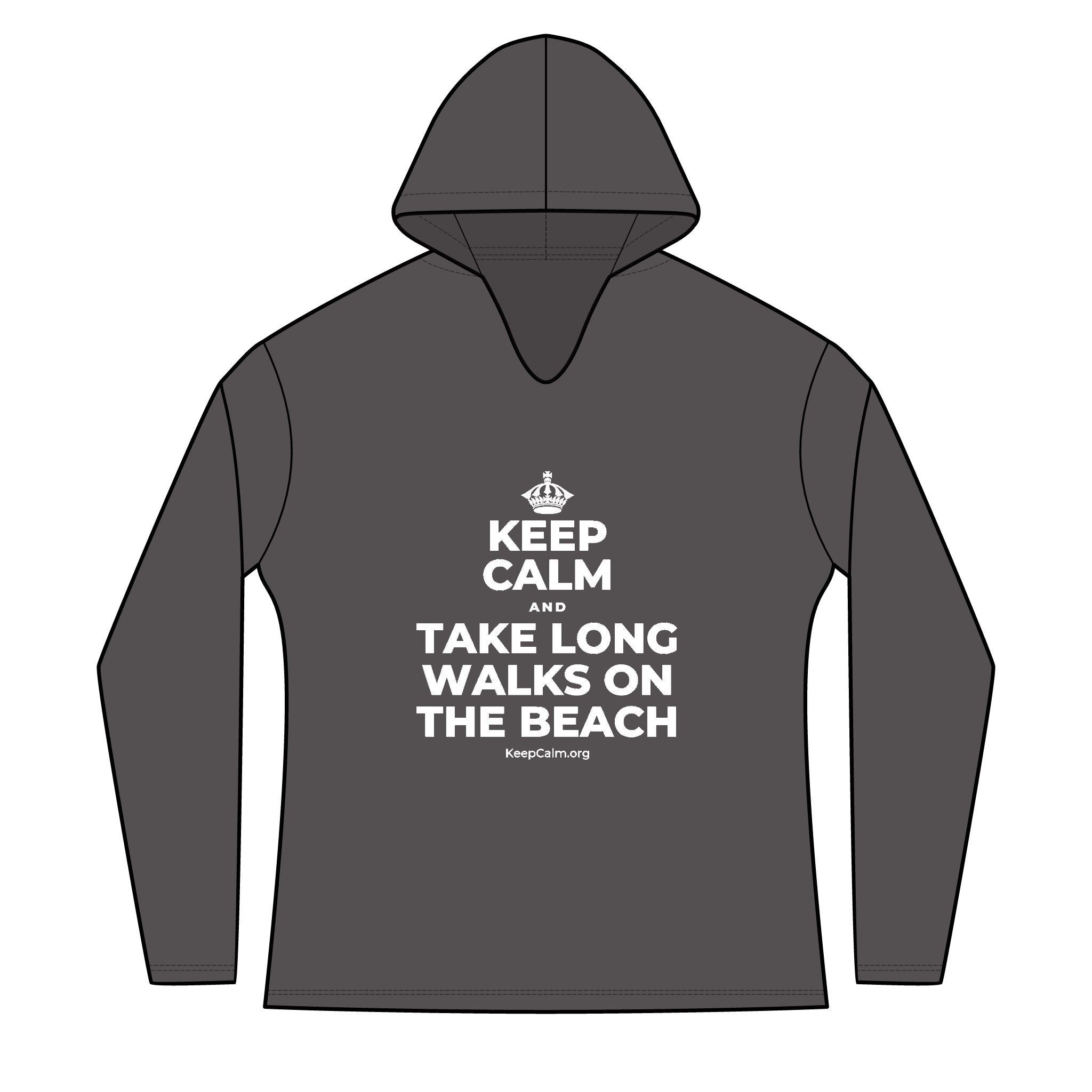 KEEP CALM AND TAKE LONG WALKS ON THE BEACH Women's Long Sleeve Hoodie