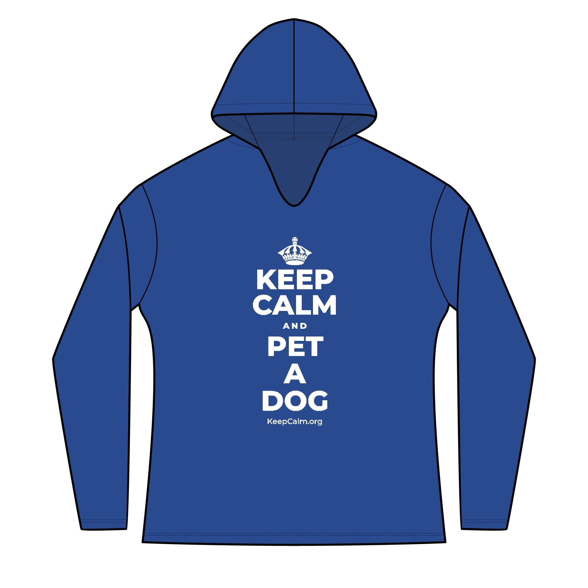 KEEP CALM AND PET A DOG Women's Long Sleeve Hoodie