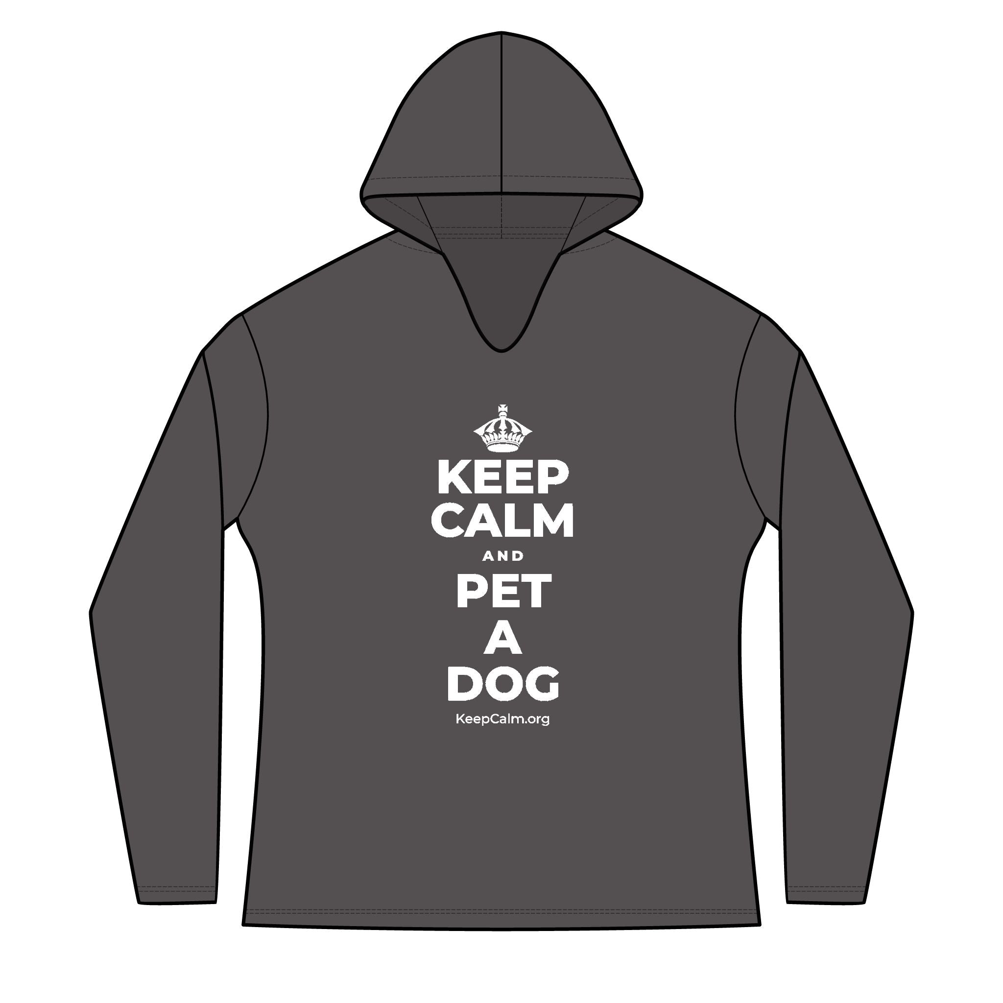 KEEP CALM AND PET A DOG Women's Long Sleeve Hoodie