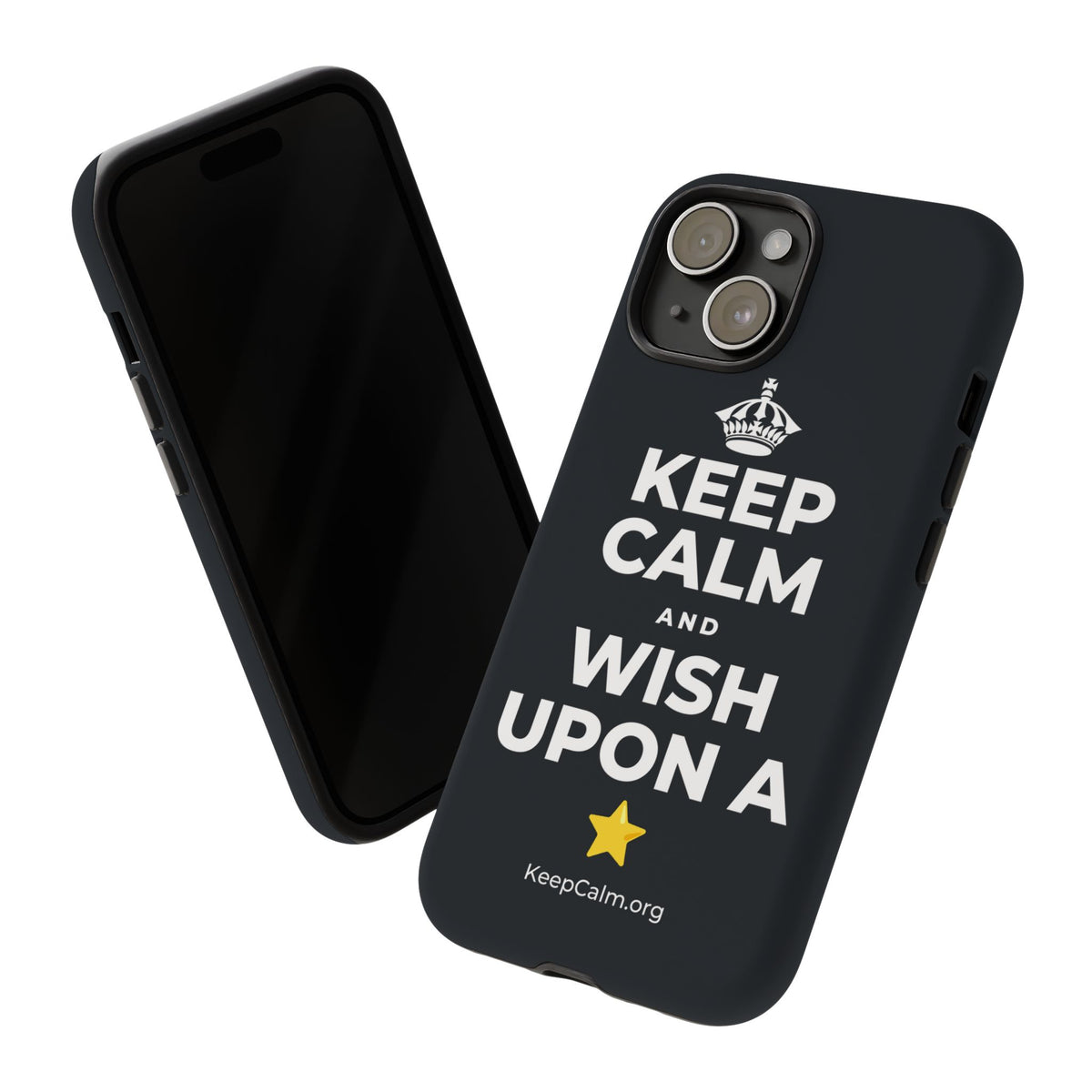 KEEP CALM AND WISH UPON A ⭐ Phone Case (Dark)