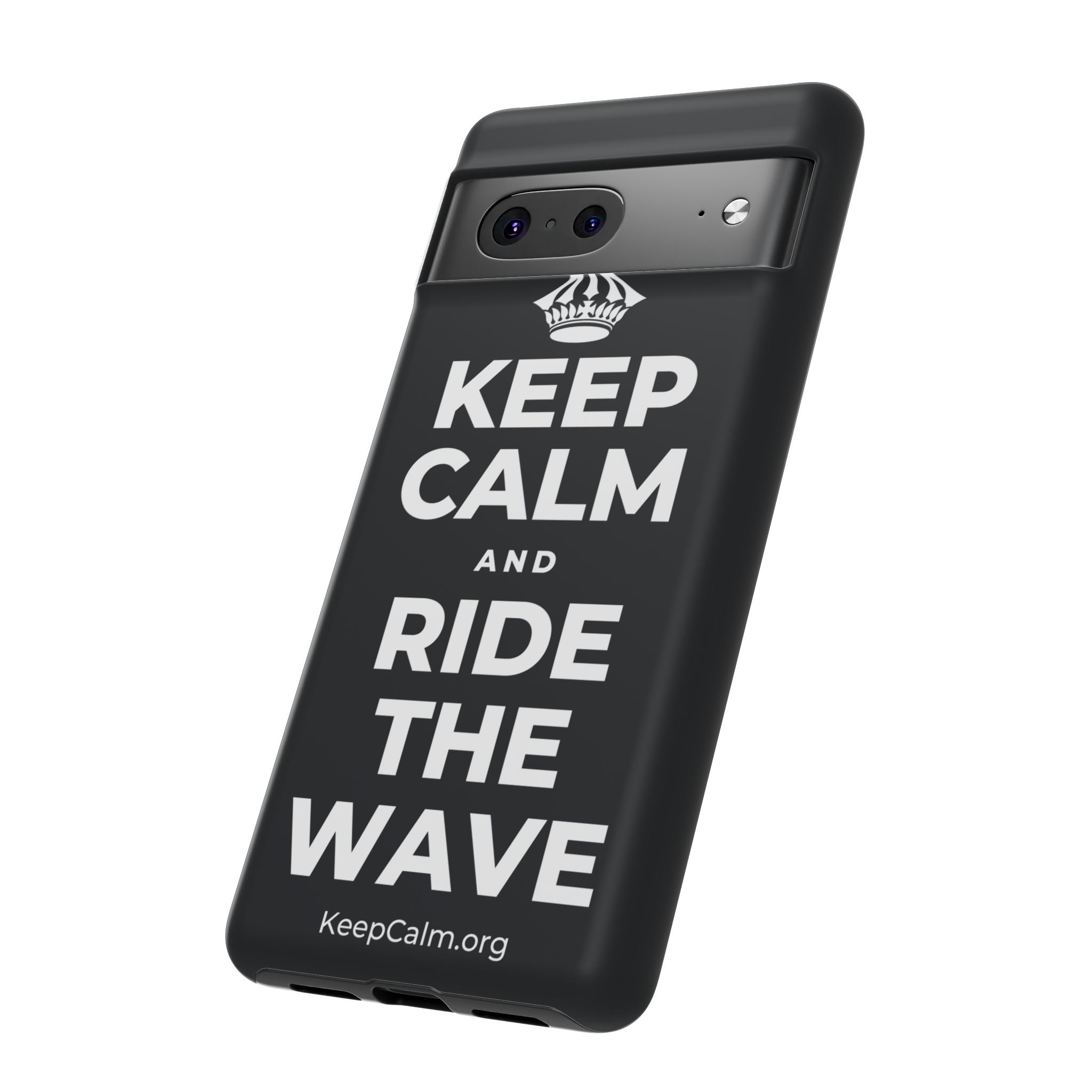 KEEP CALM AND RIDE THE WAVE Phone Case (Dark)