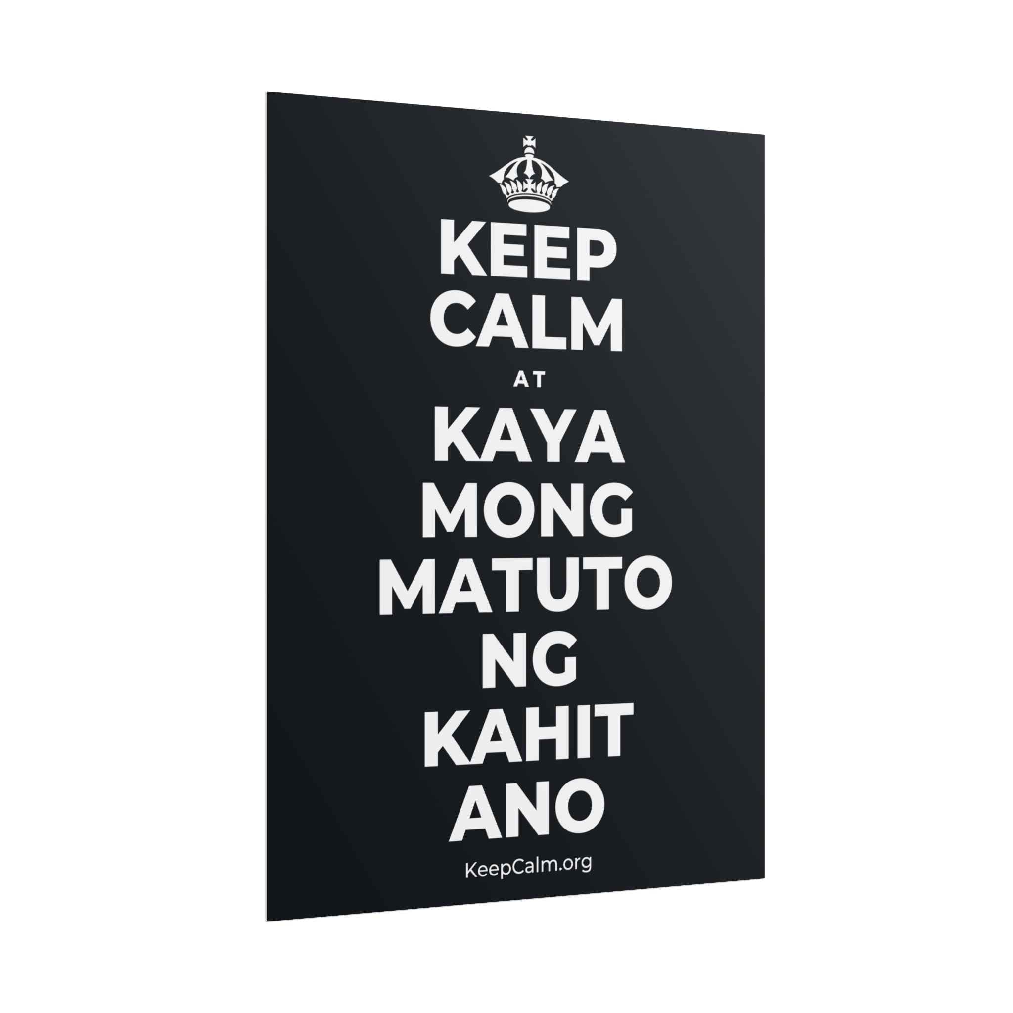 KEEP CALM AT KAYA MONG MATUTO NG KAHIT ANO Poster (Dark)