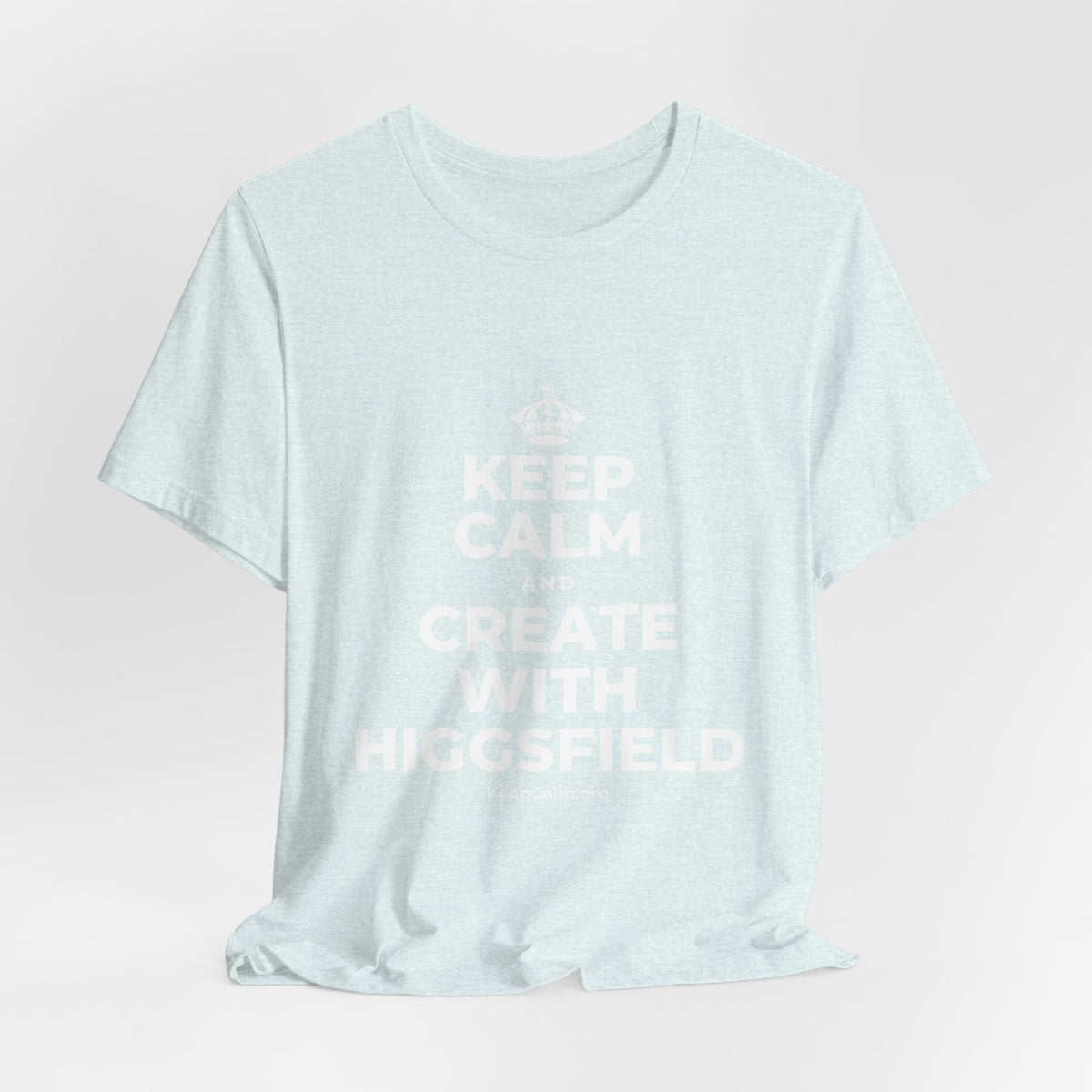 KEEP CALM AND CREATE WITH HIGGSFIELD T-Shirt (Soft Cream–Heather Mauve)