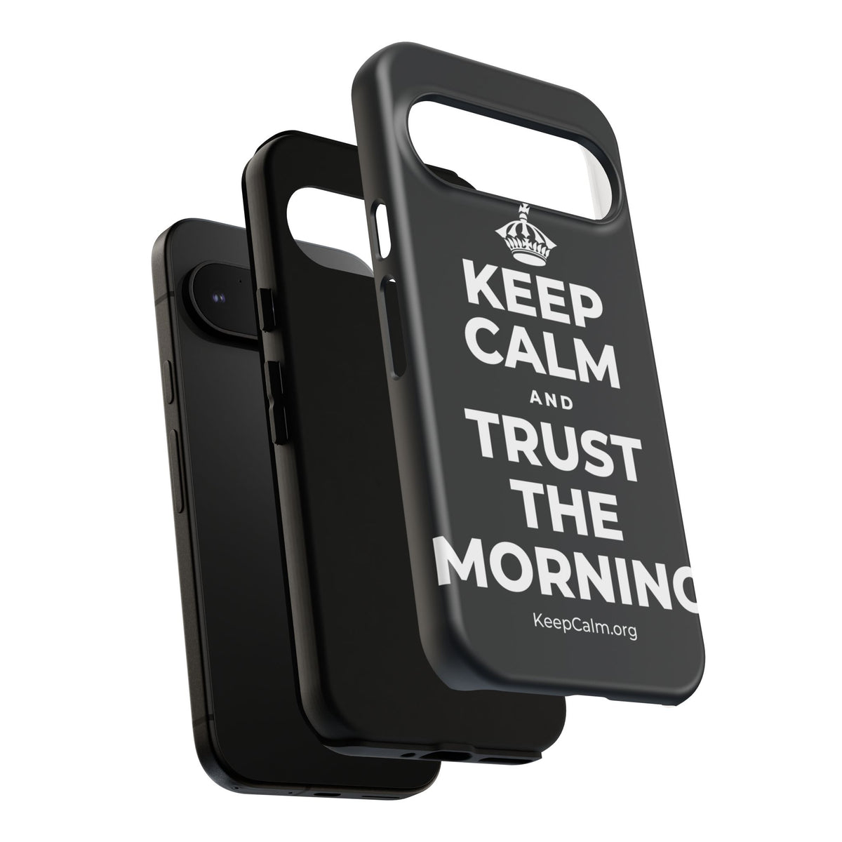 KEEP CALM AND TRUST THE MORNING Phone Case (Dark)