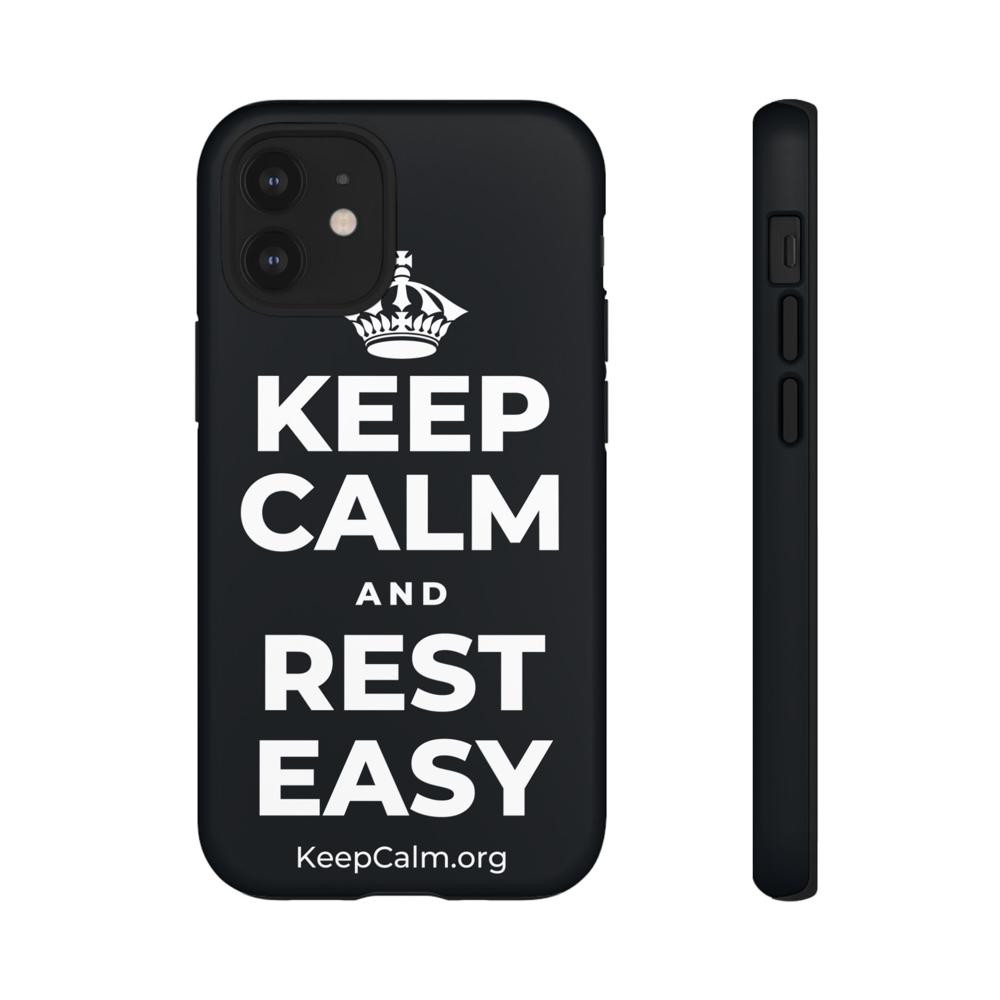KEEP CALM AND REST EASY Phone Case (Dark)