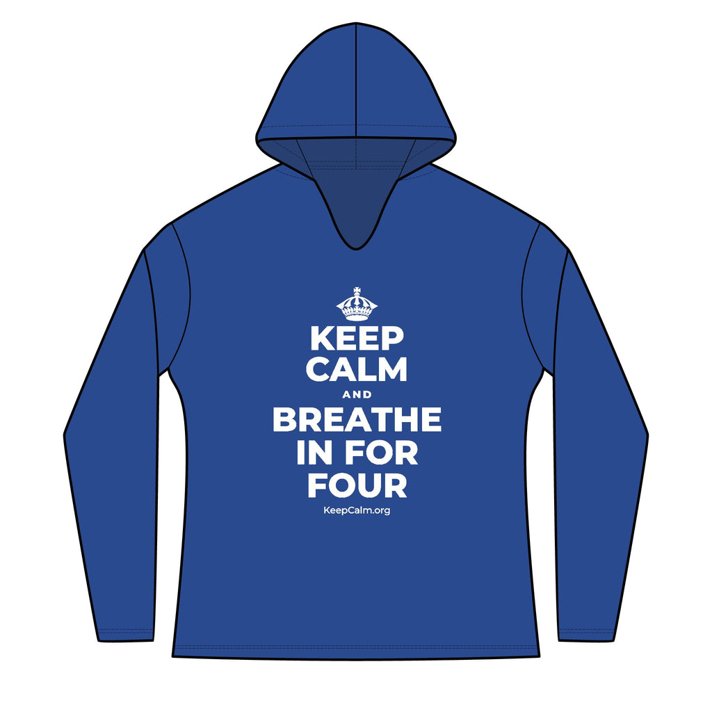 KEEP CALM AND BREATHE IN FOR FOUR Women's Long Sleeve Hoodie