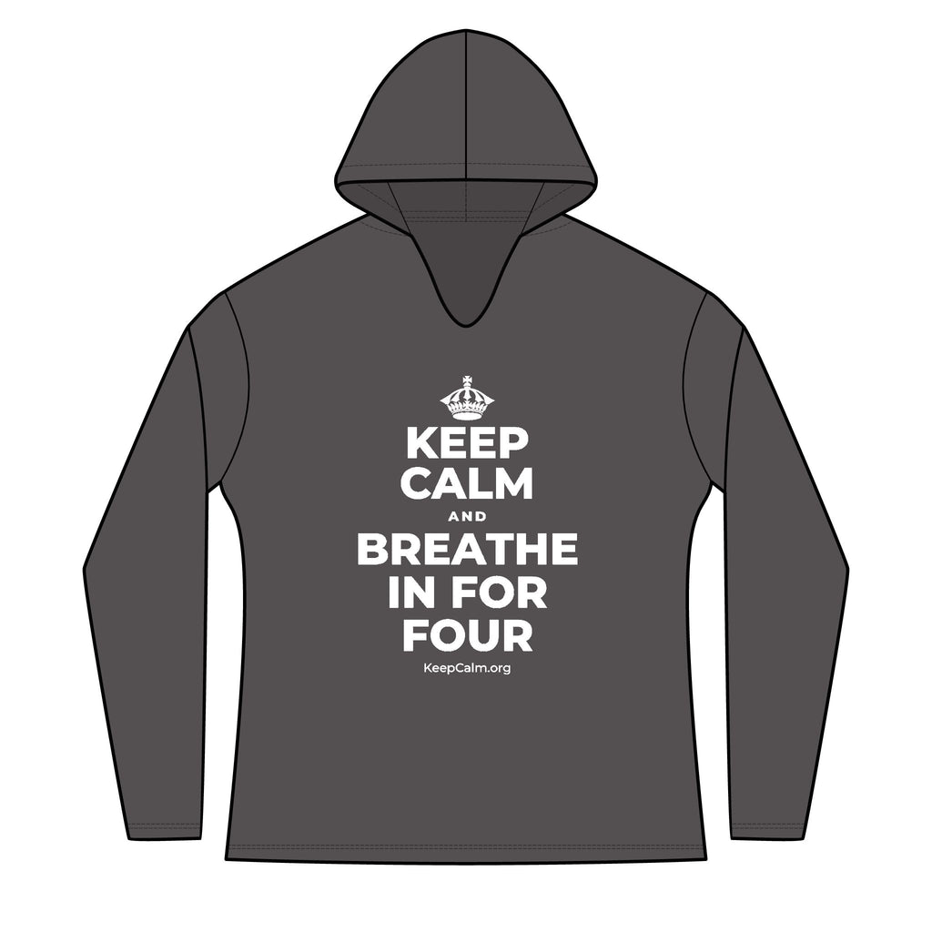 KEEP CALM AND BREATHE IN FOR FOUR Women's Long Sleeve Hoodie