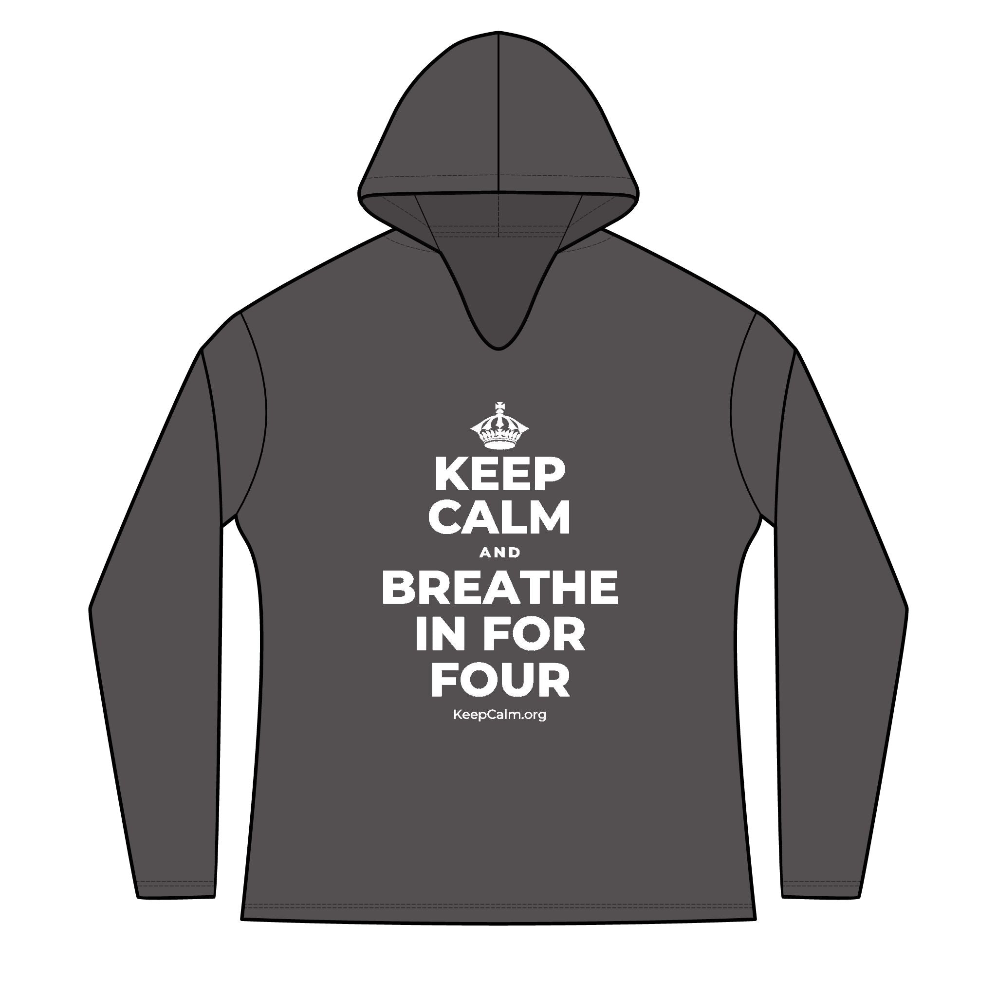 KEEP CALM AND BREATHE IN FOR FOUR Women's Long Sleeve Hoodie