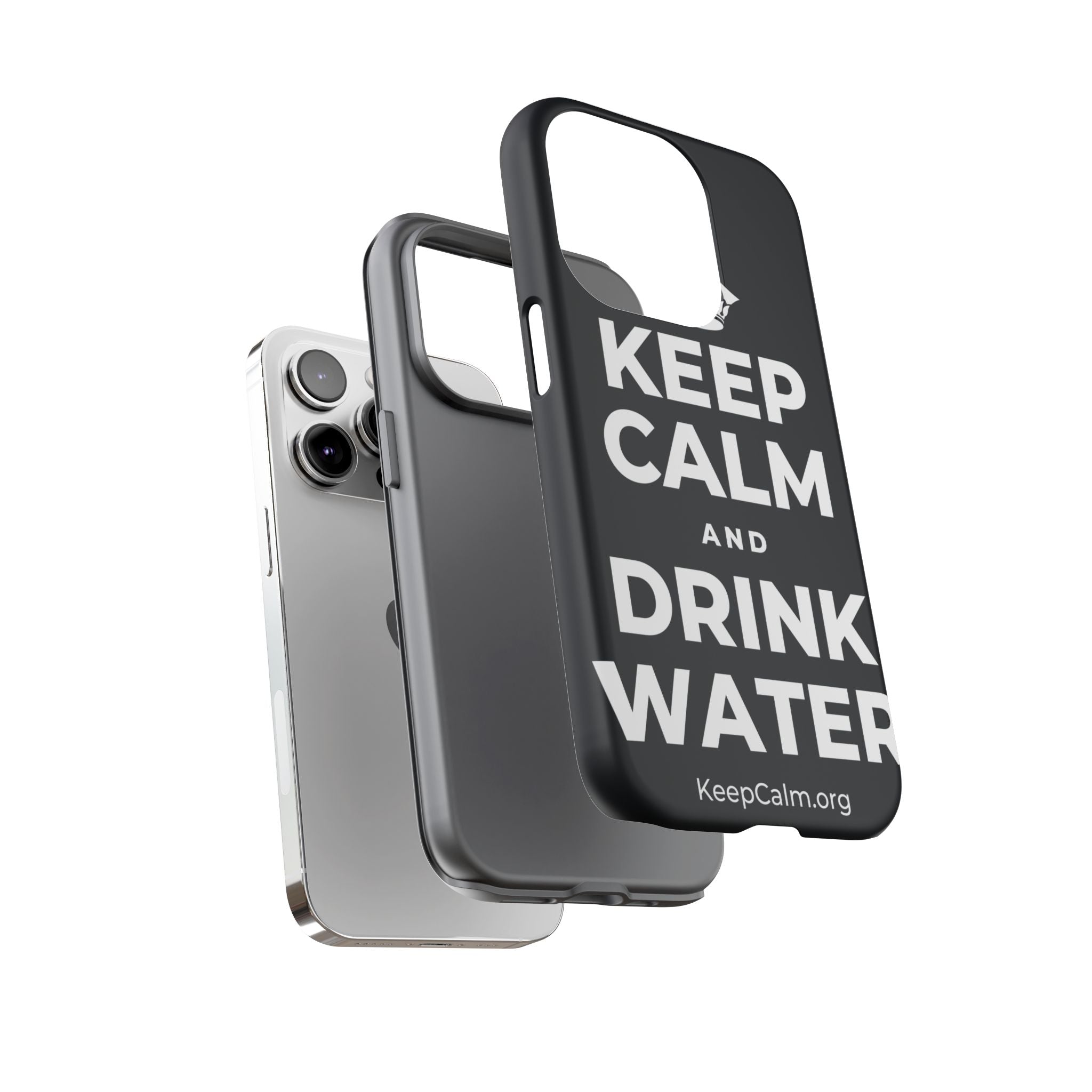 KEEP CALM AND DRINK WATER Phone Case (Dark)
