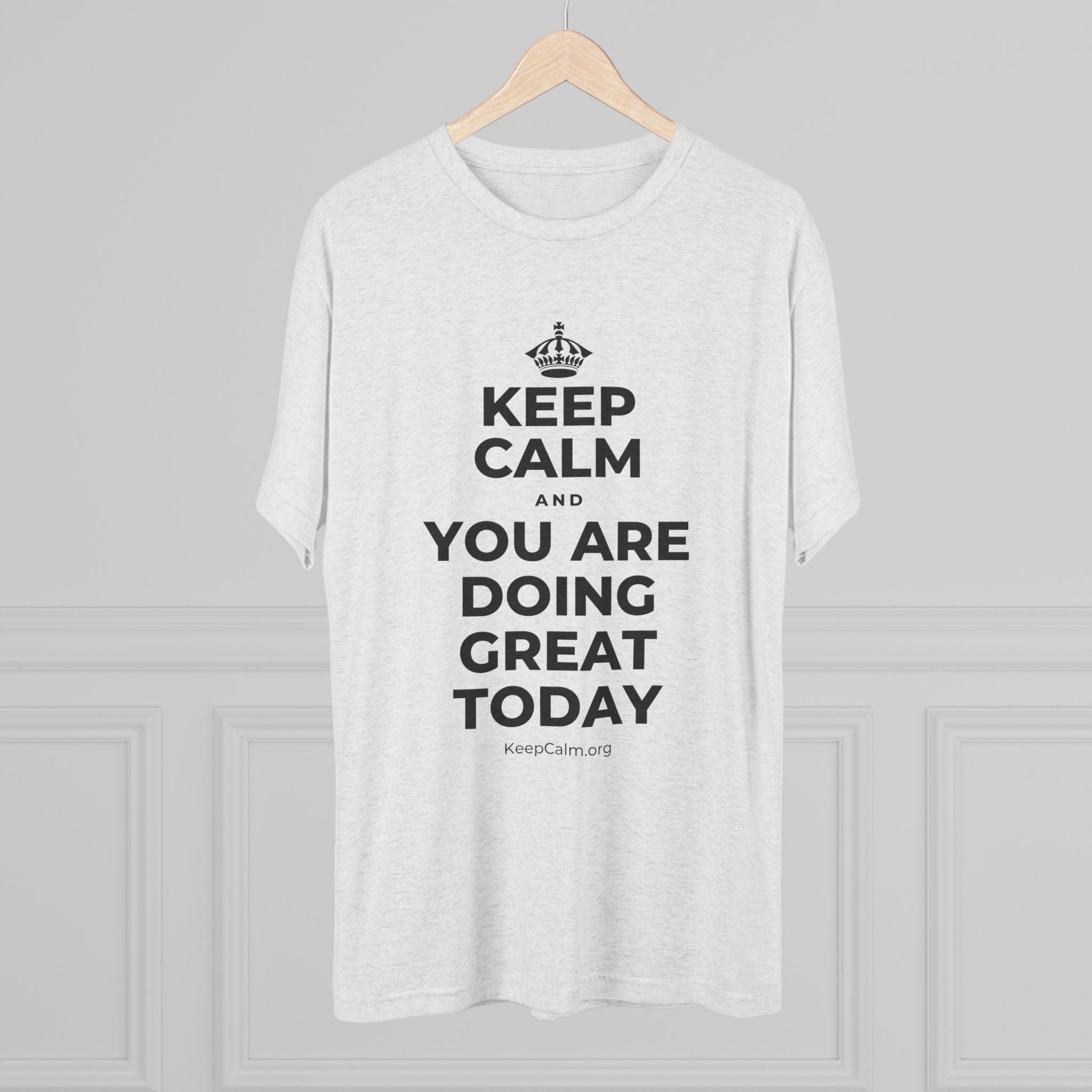 KEEP CALM AND YOU ARE DOING GREAT TODAY Tri-Blend Tee