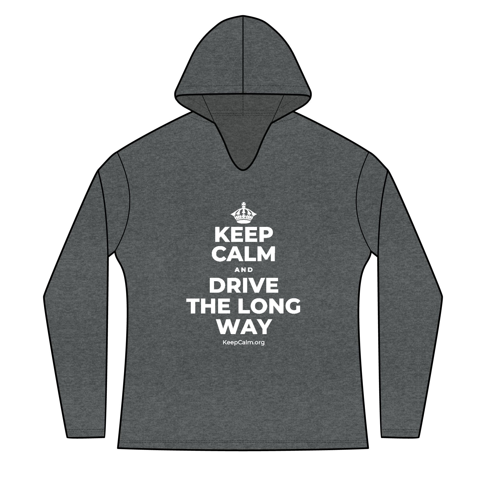 KEEP CALM AND DRIVE THE LONG WAY Women's Long Sleeve Hoodie