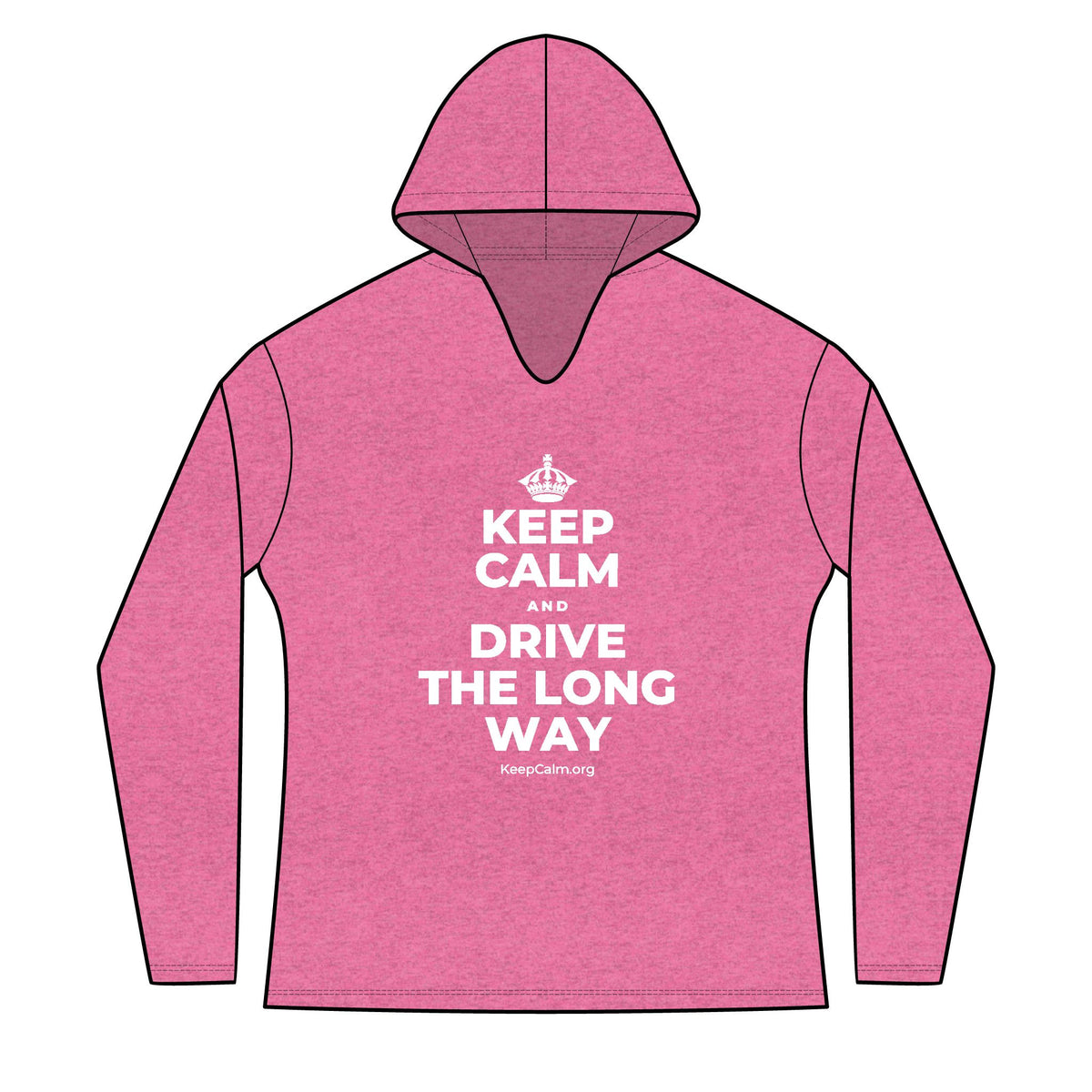 KEEP CALM AND DRIVE THE LONG WAY Women's Long Sleeve Hoodie