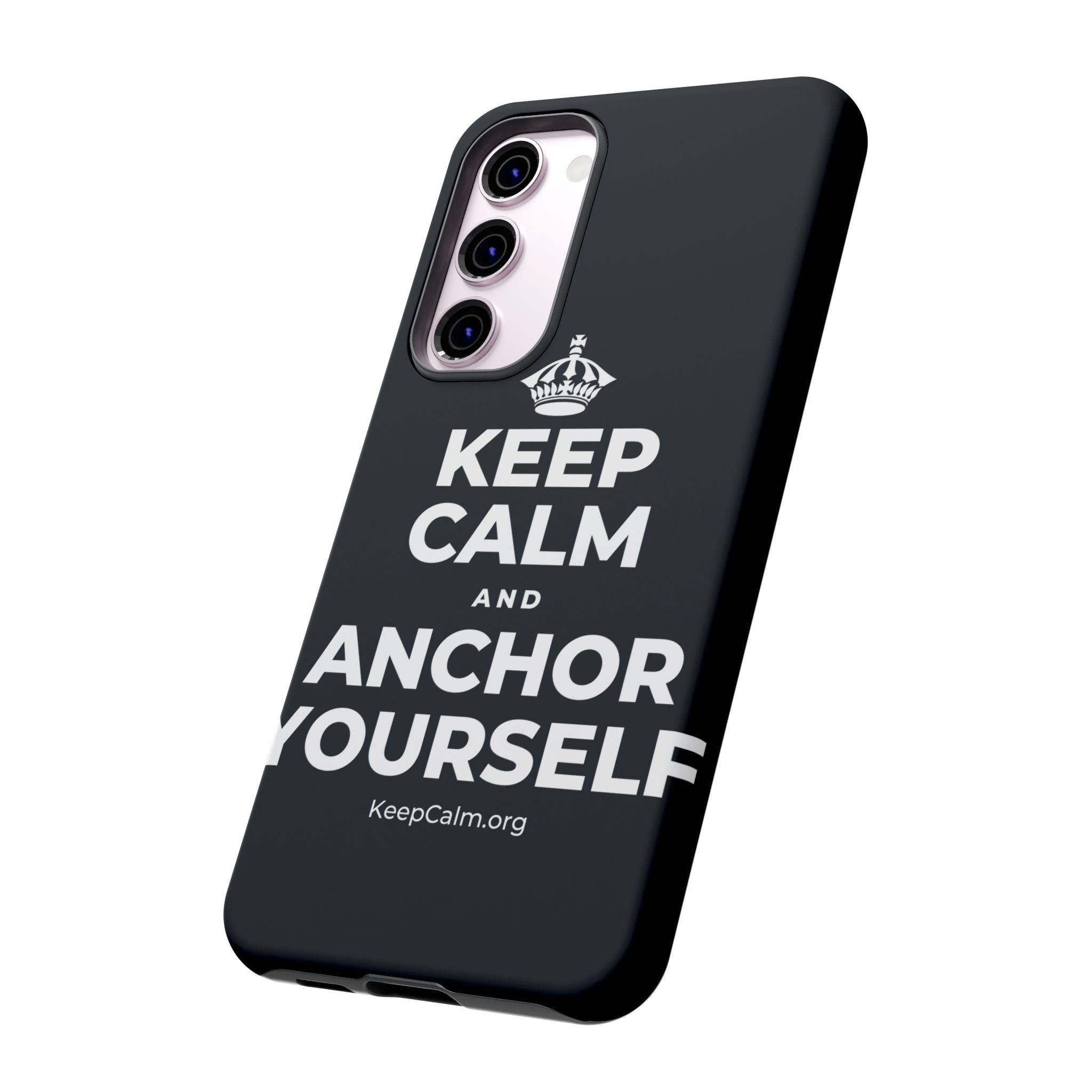 KEEP CALM AND ANCHOR YOURSELF Phone Case (Dark)