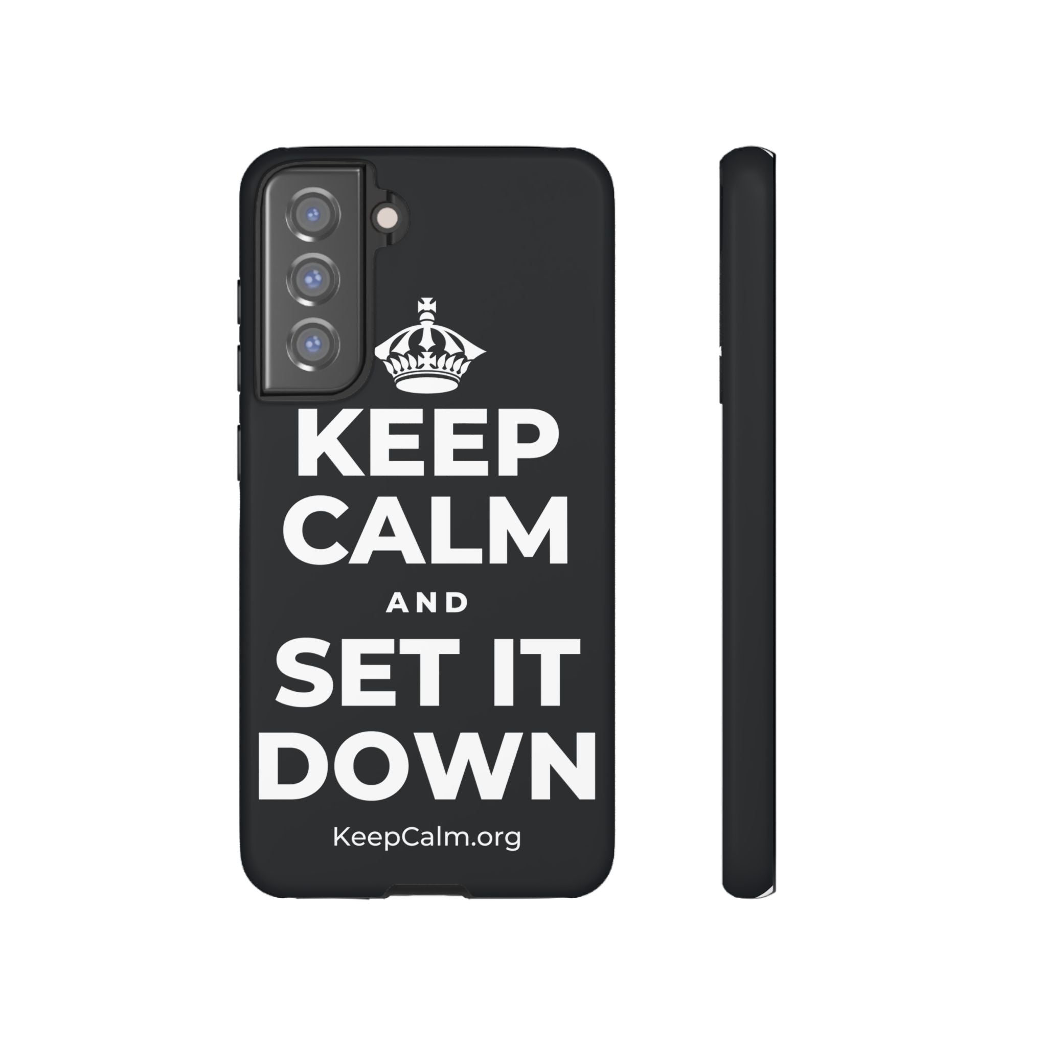 KEEP CALM AND SET IT DOWN Phone Case (Dark)