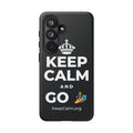 KEEP CALM AND GO 🏄 Phone Case (Dark)