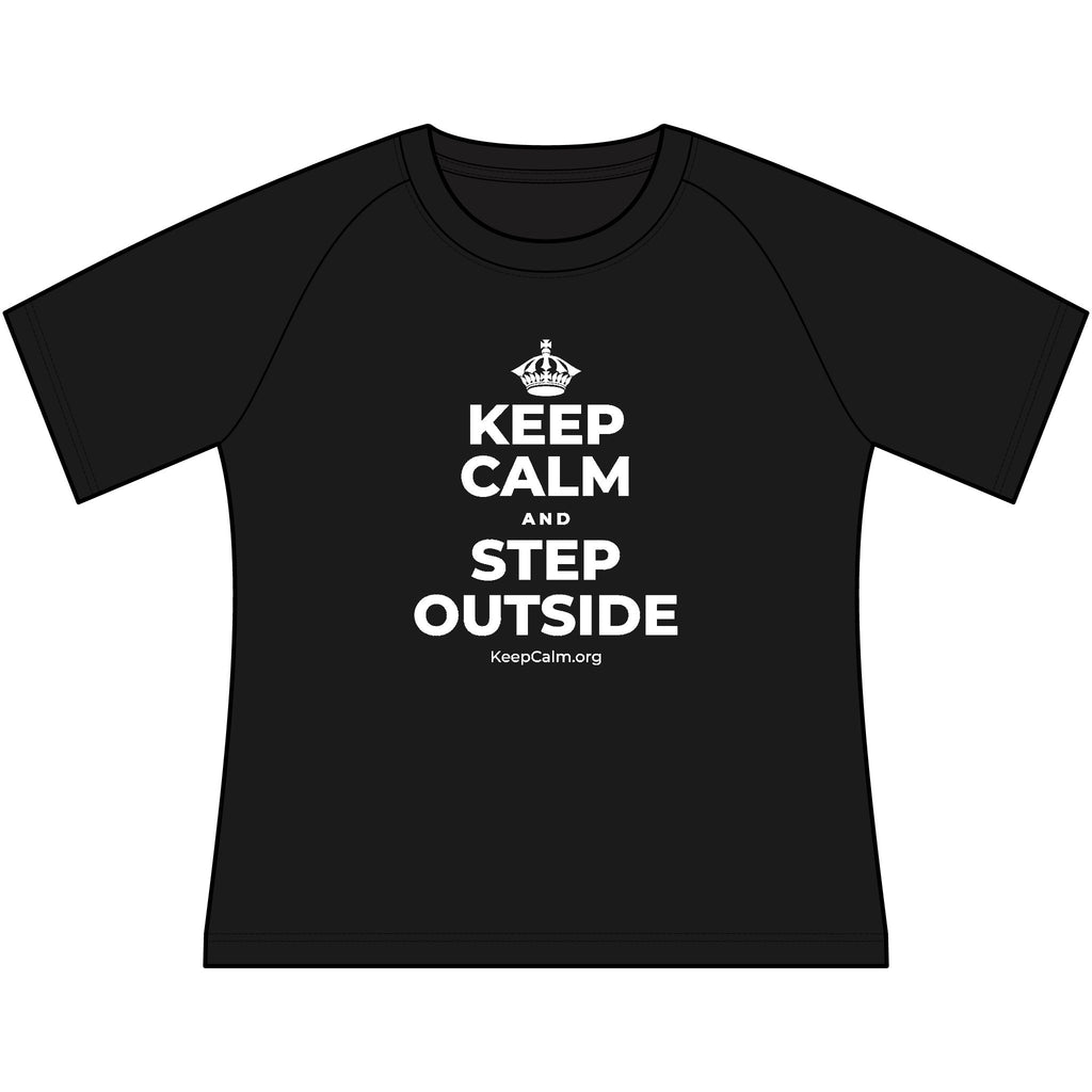 KEEP CALM AND STEP OUTSIDE Women's Raglan Tee