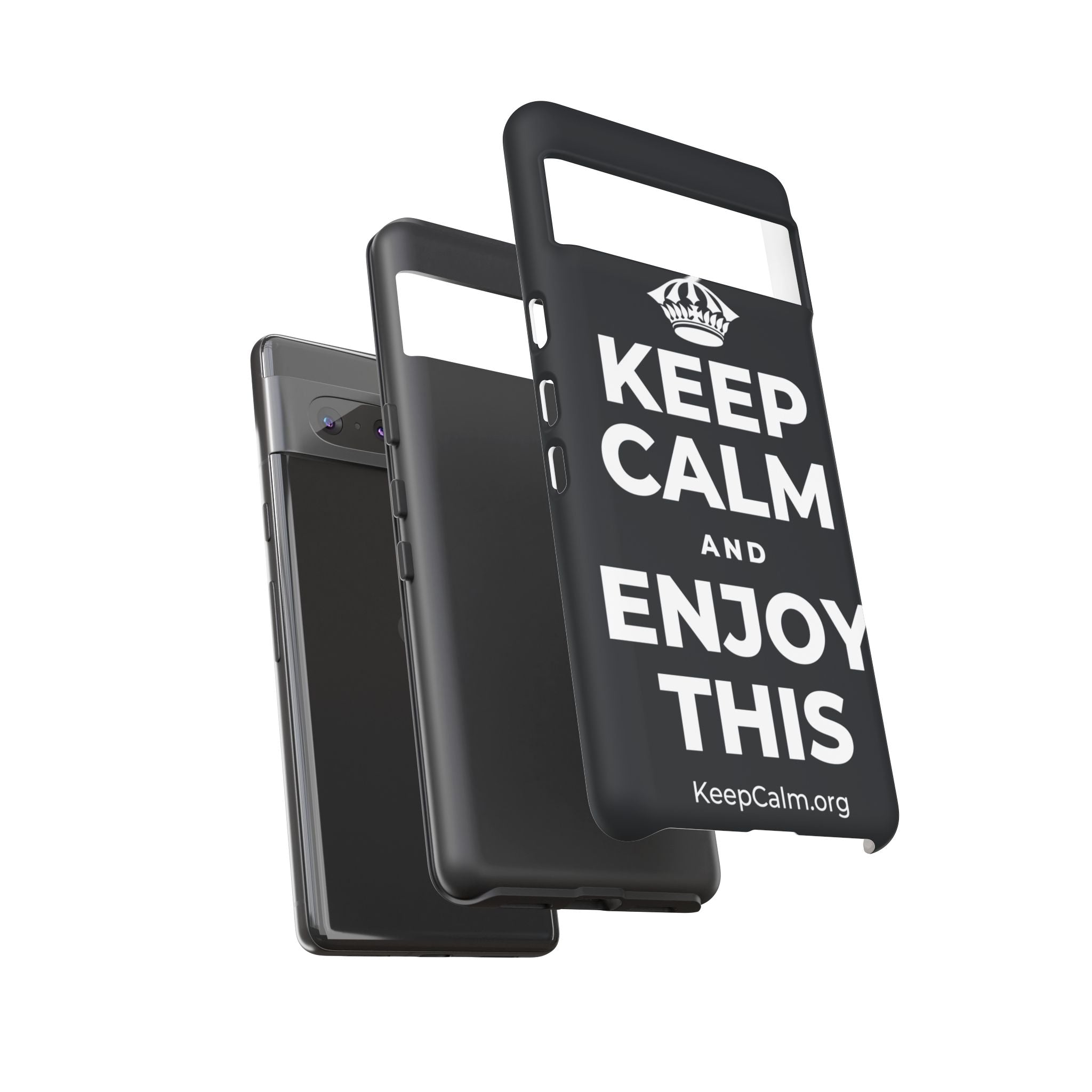 KEEP CALM AND ENJOY THIS Phone Case (Dark)