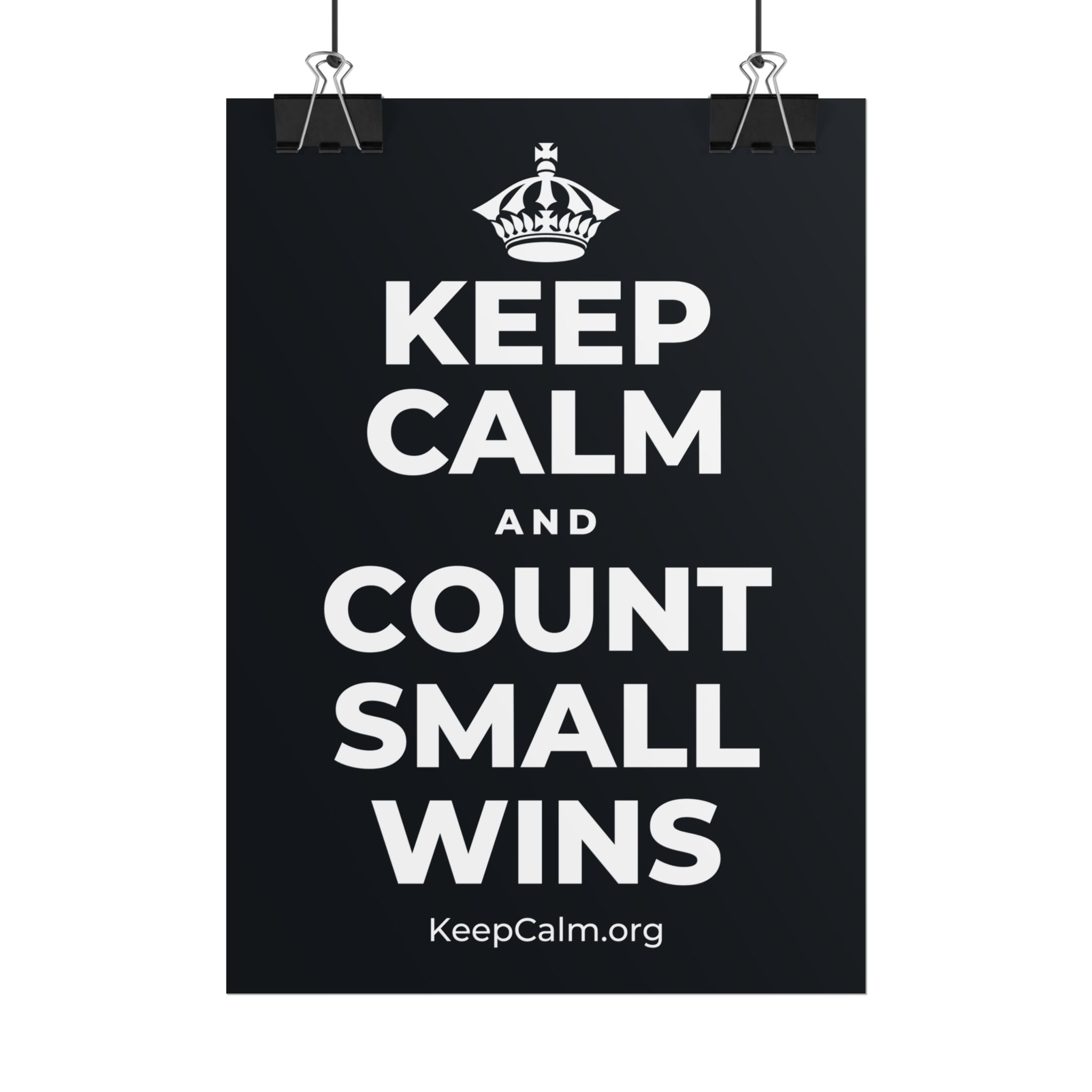 KEEP CALM AND COUNT SMALL WINS Poster (Dark)
