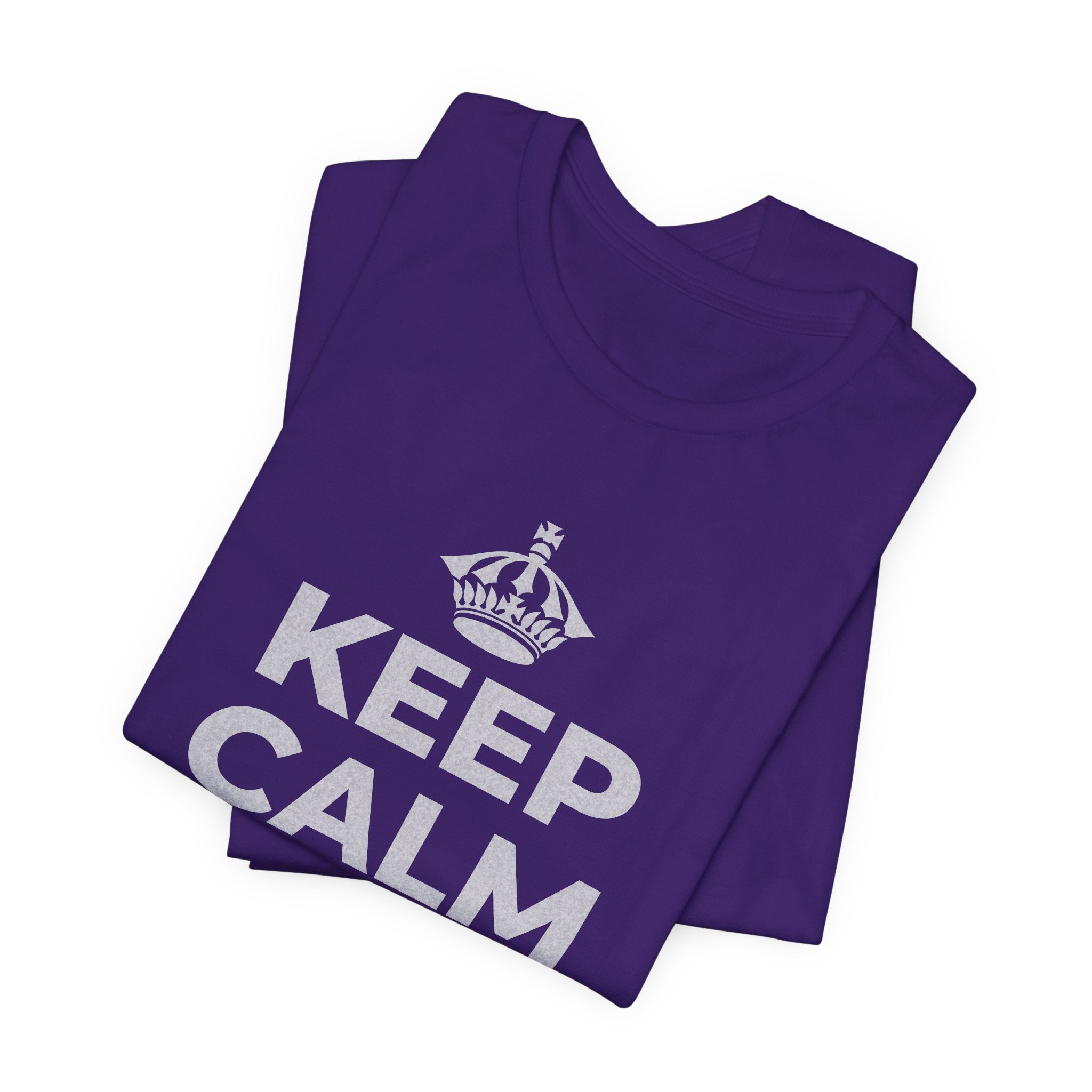 KEEP CALM AND OWN IT T-Shirt (Soft Cream–Heather Mauve)