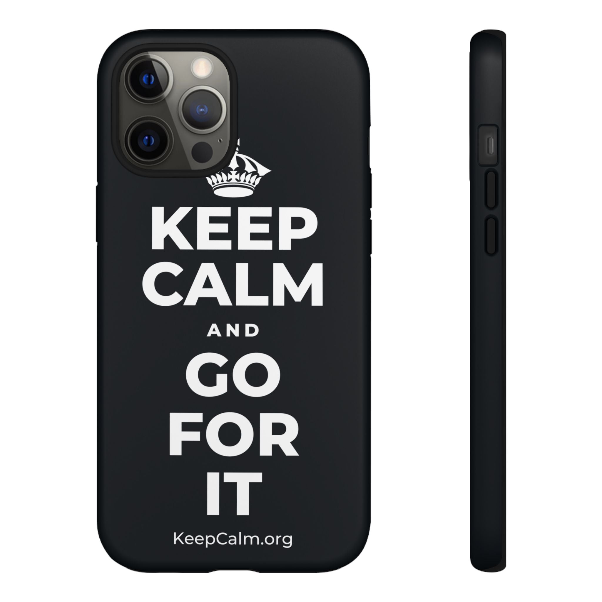 KEEP CALM AND GO FOR IT Phone Case (Dark)