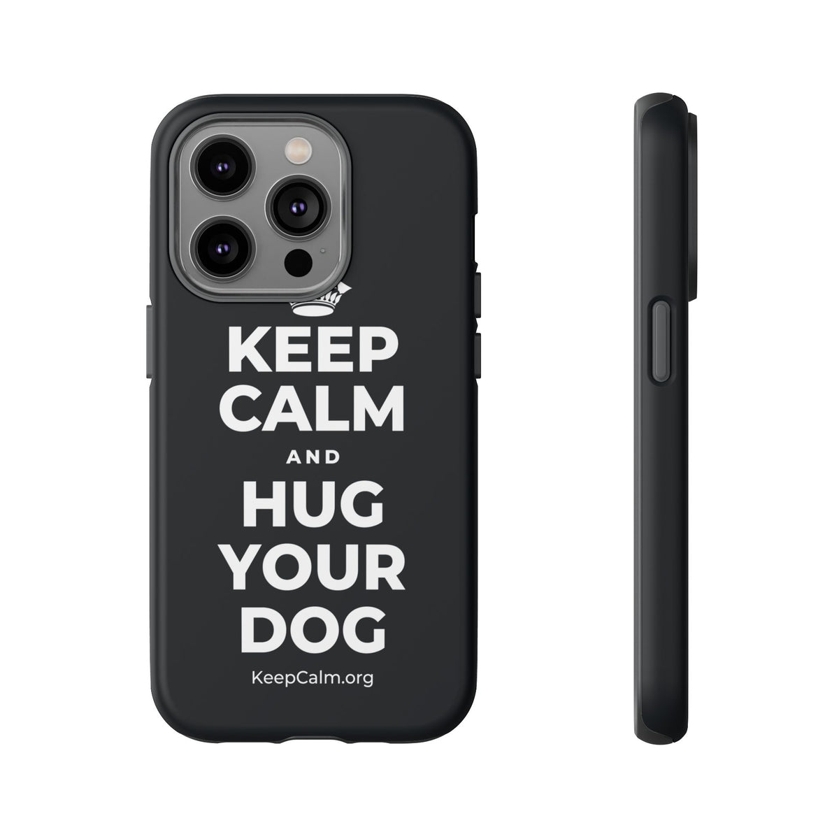 KEEP CALM AND HUG YOUR DOG Phone Case (Dark)
