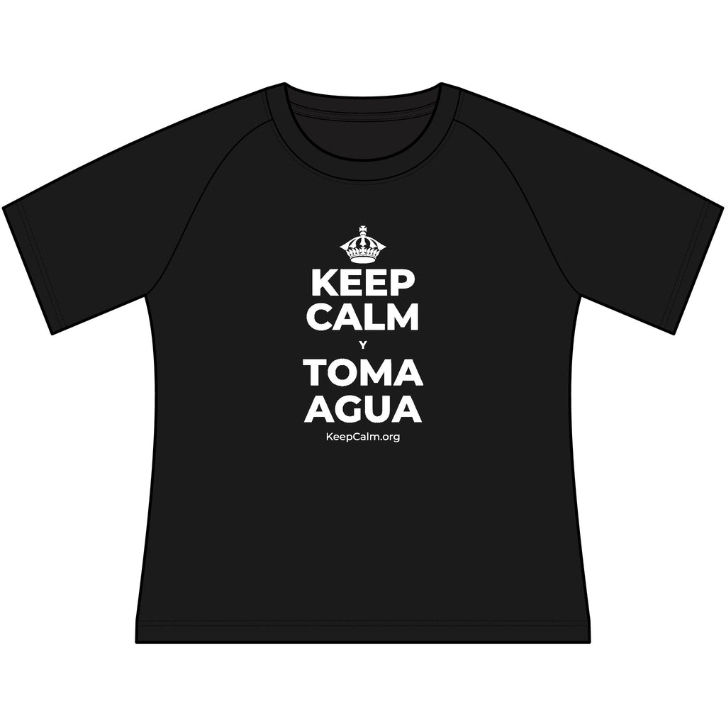 KEEP CALM Y TOMA AGUA Women's Raglan Tee