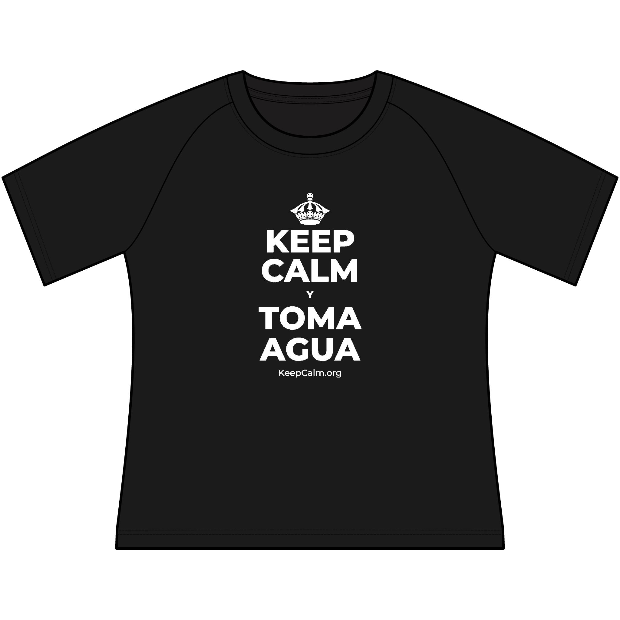 KEEP CALM Y TOMA AGUA Women's Raglan Tee