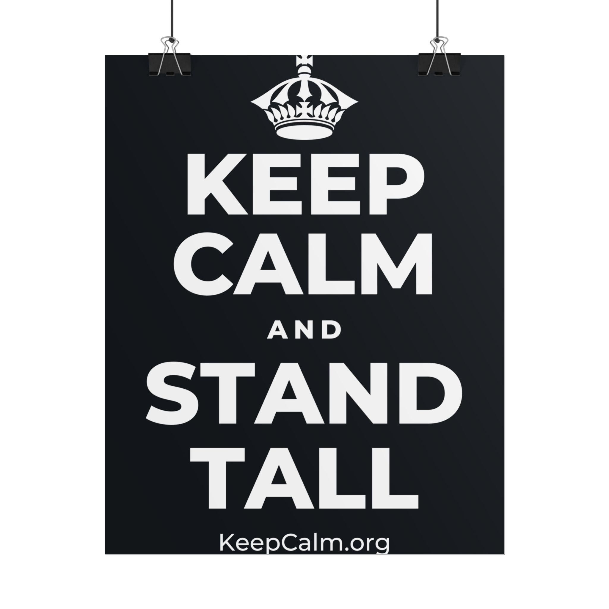 KEEP CALM AND STAND TALL Poster (Dark)