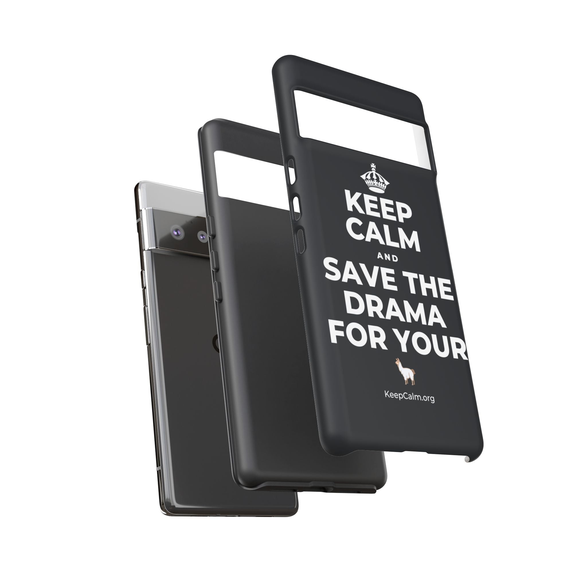 KEEP CALM AND SAVE THE DRAMA FOR YOUR 🦙 Phone Case (Dark)
