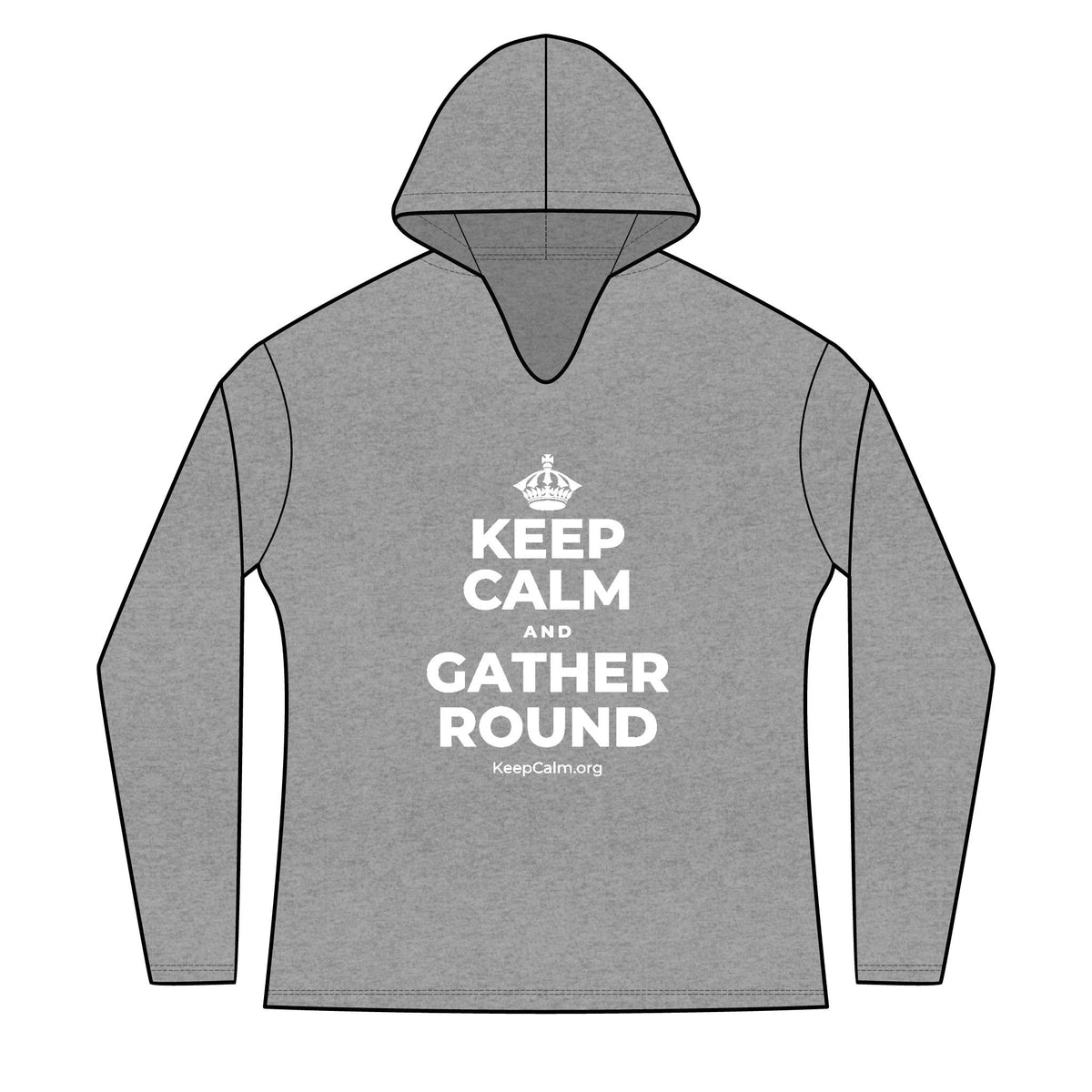 KEEP CALM AND GATHER ROUND Women's Long Sleeve Hoodie