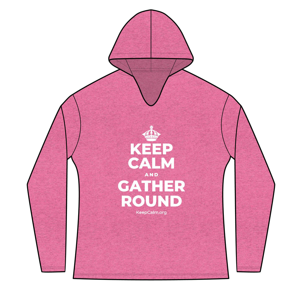 KEEP CALM AND GATHER ROUND Women's Long Sleeve Hoodie