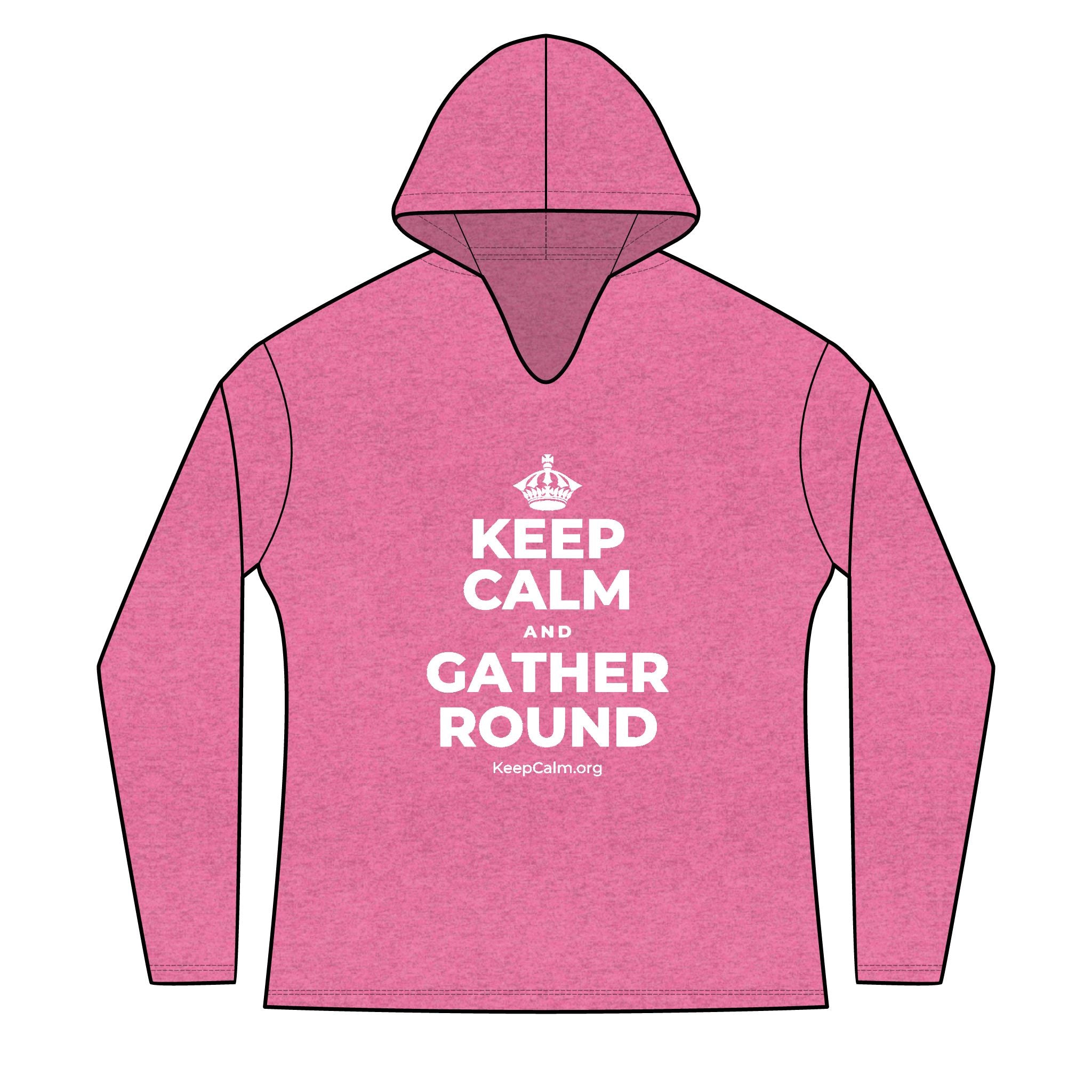 KEEP CALM AND GATHER ROUND Women's Long Sleeve Hoodie
