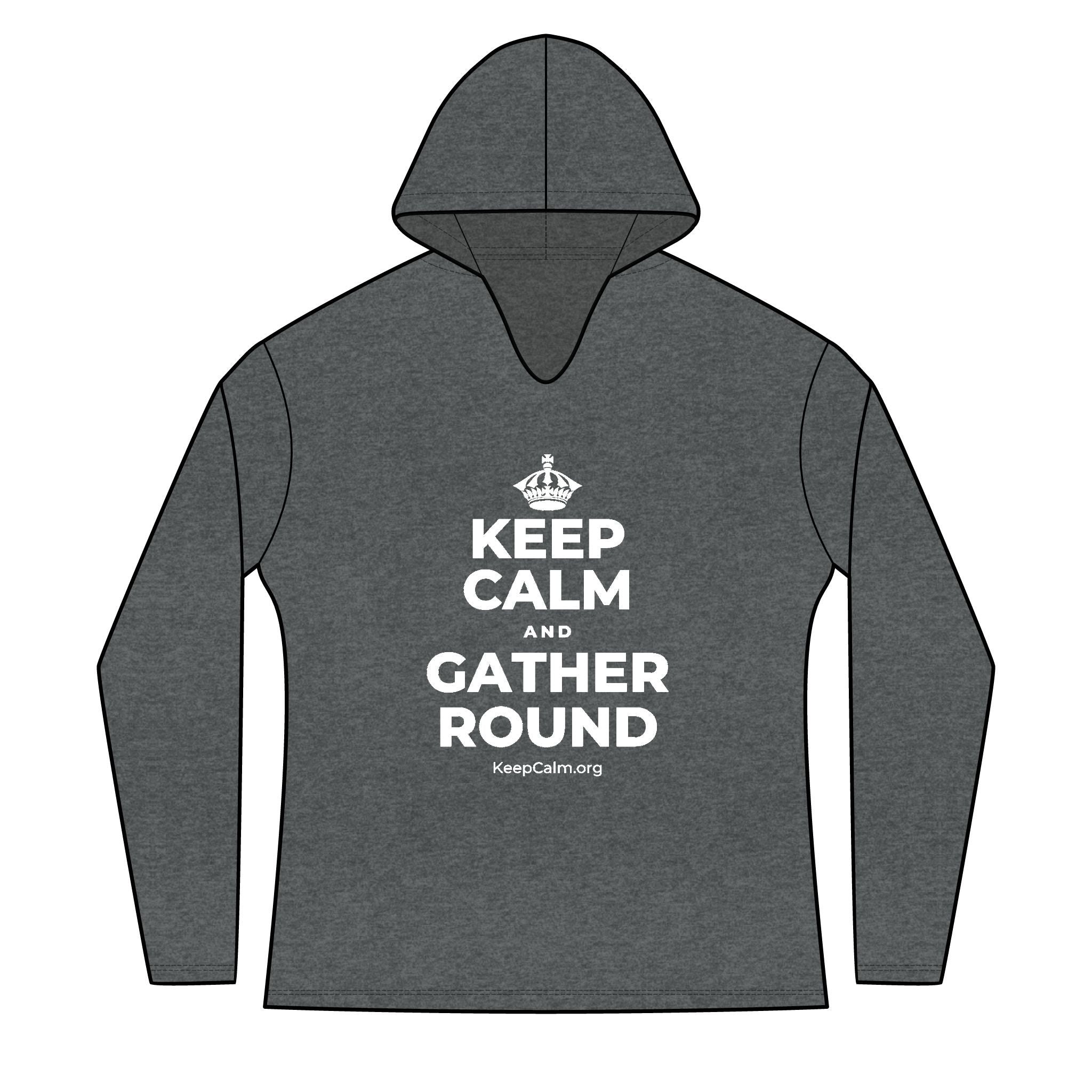 KEEP CALM AND GATHER ROUND Women's Long Sleeve Hoodie