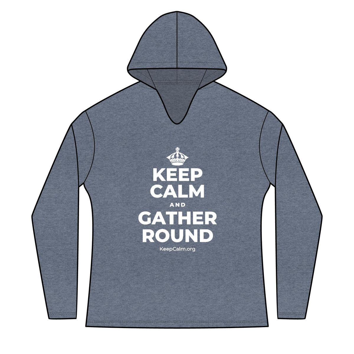 KEEP CALM AND GATHER ROUND Women's Long Sleeve Hoodie