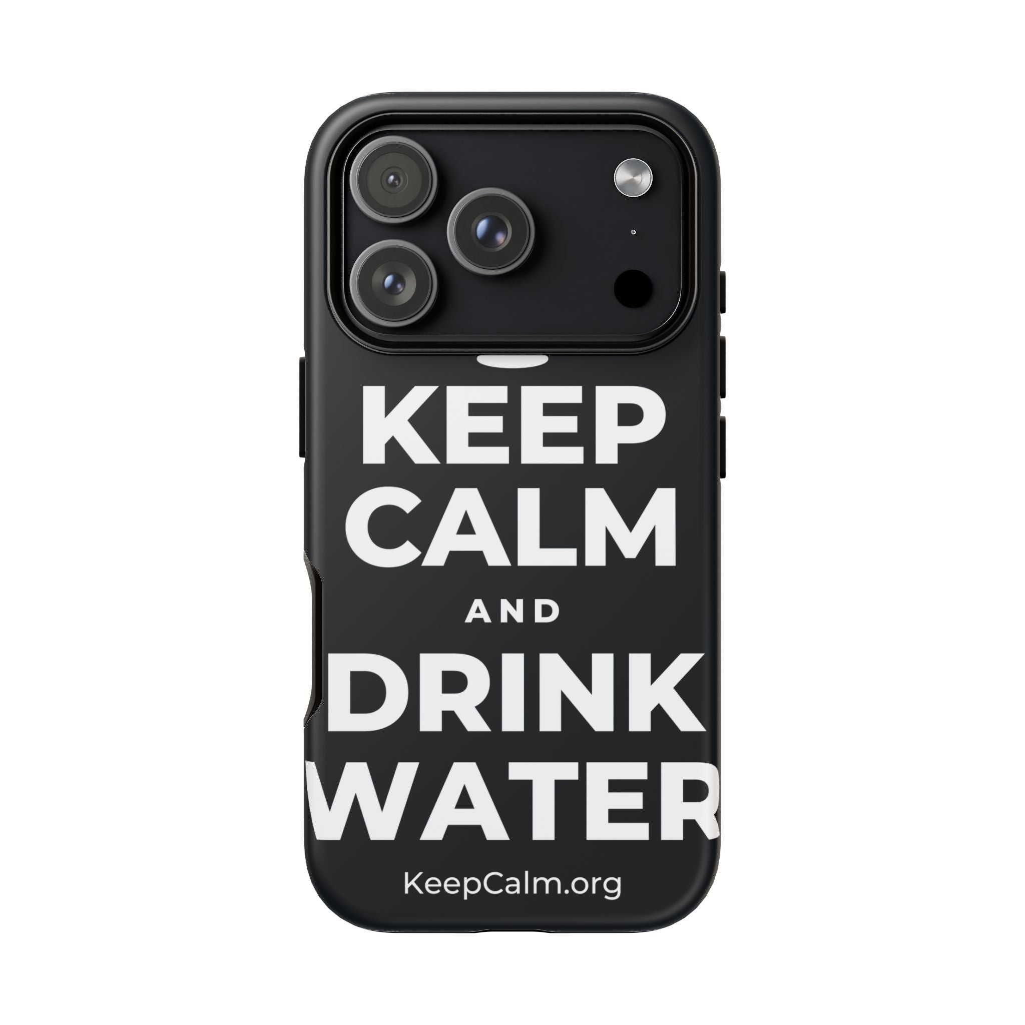 KEEP CALM AND DRINK WATER Phone Case (Dark)