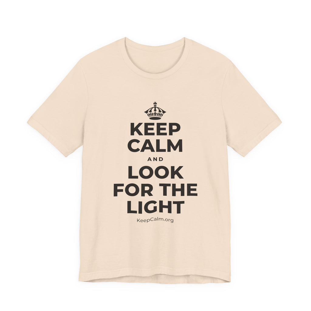 KEEP CALM AND LOOK FOR THE LIGHT T-Shirt (Soft Cream–Heather Mauve)