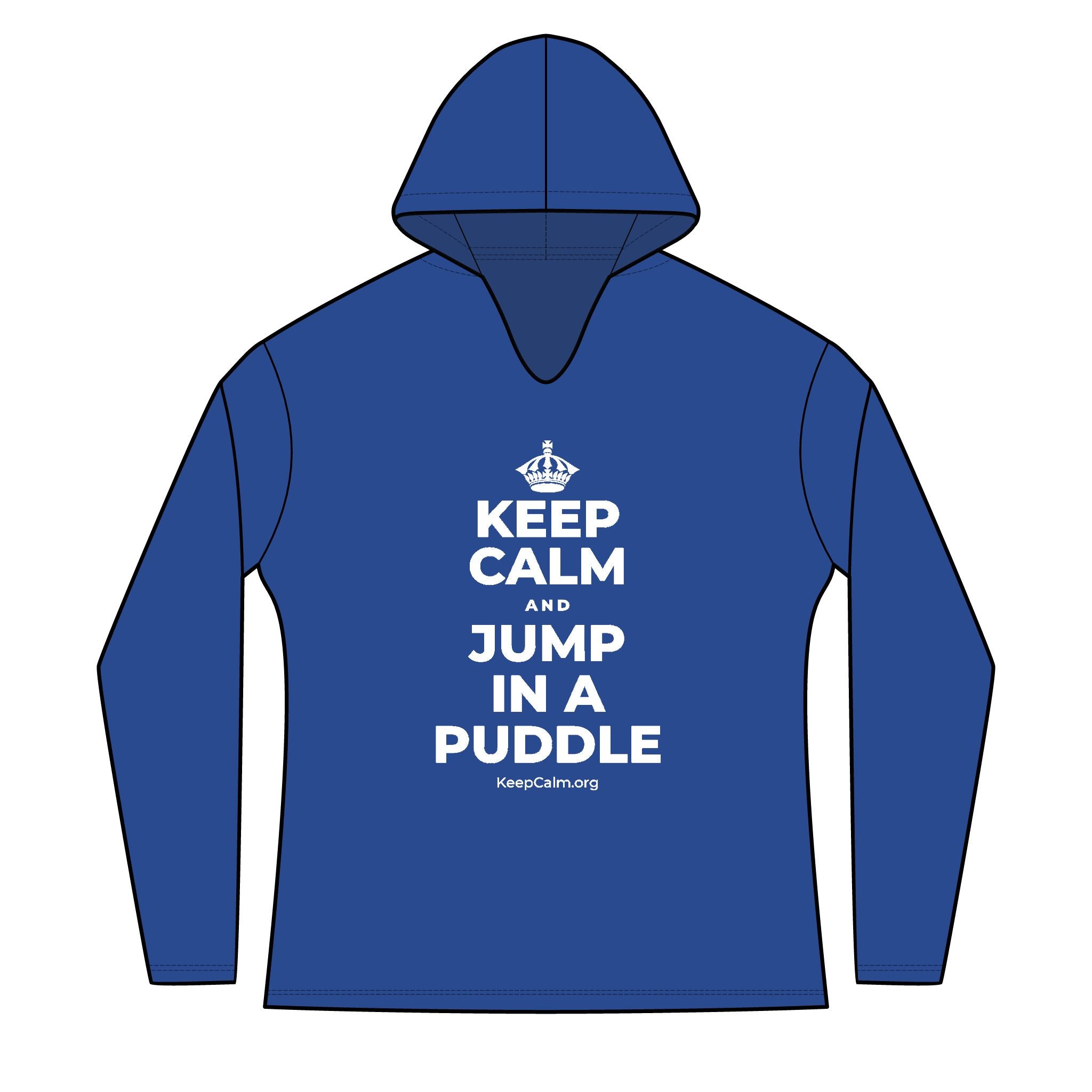 KEEP CALM AND JUMP IN A PUDDLE Women's Long Sleeve Hoodie