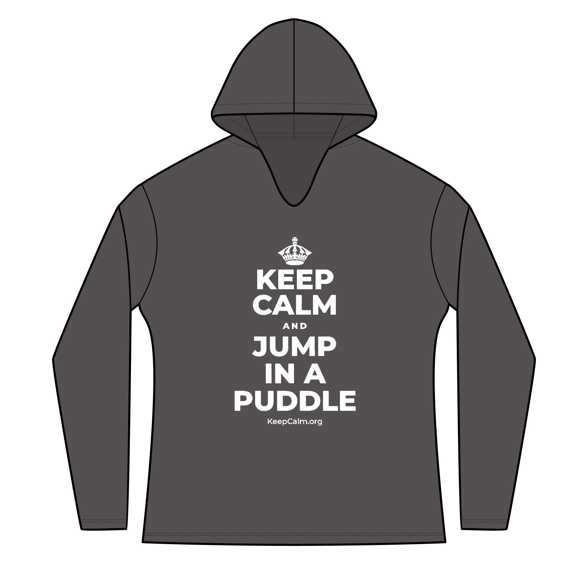 KEEP CALM AND JUMP IN A PUDDLE Women's Long Sleeve Hoodie