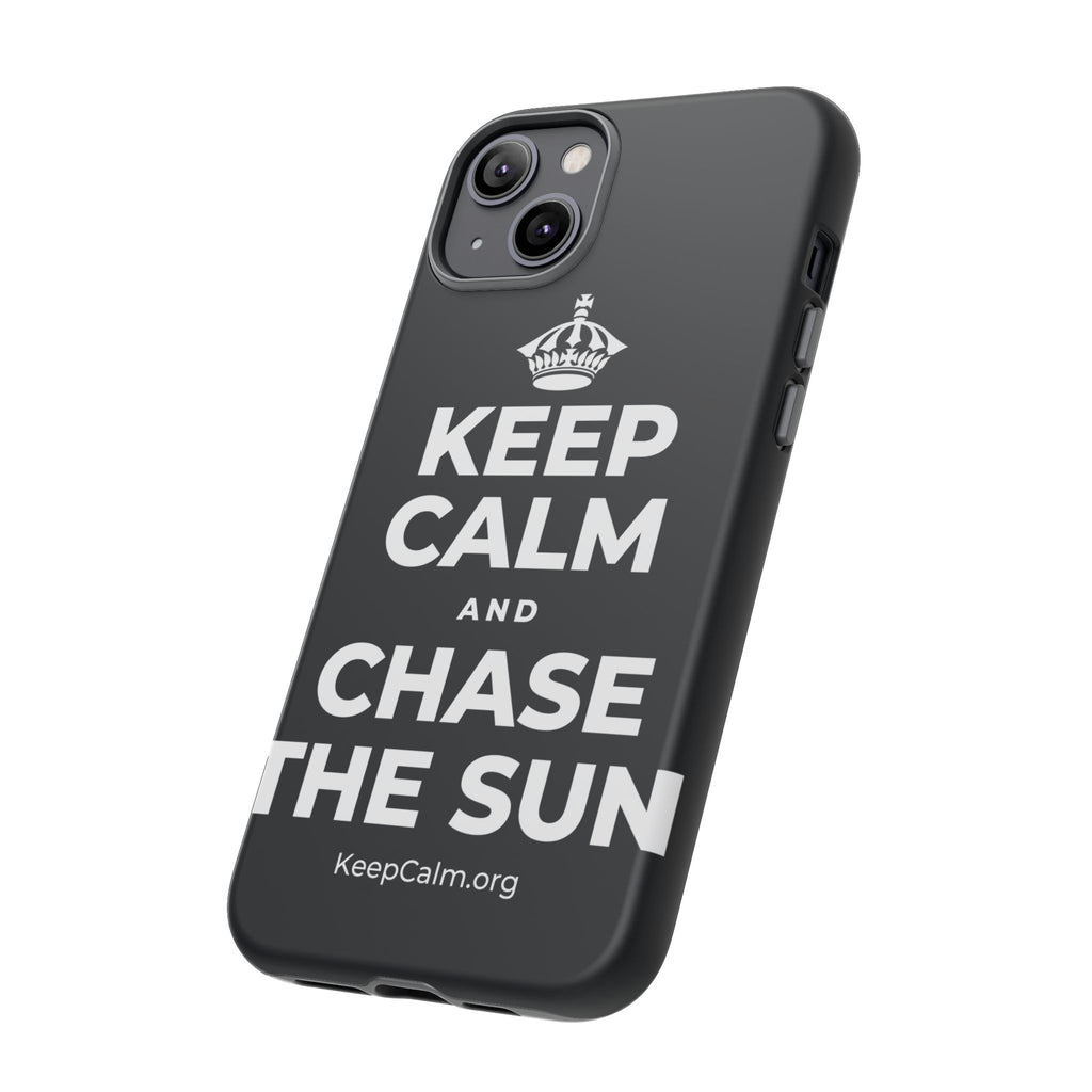 KEEP CALM AND CHASE THE SUN Phone Case (Dark)