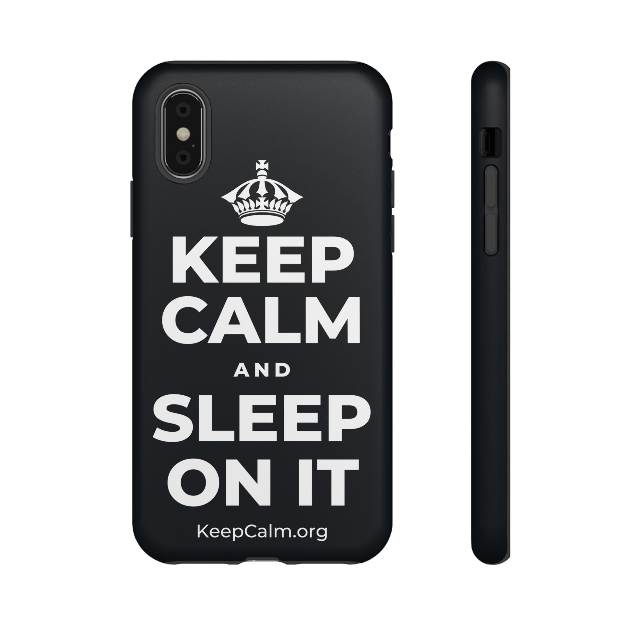 KEEP CALM AND SLEEP ON IT Phone Case (Dark)