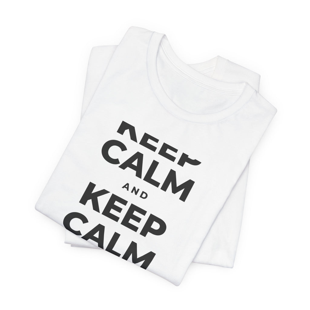 KEEP CALM AND TAKE A WALK T-Shirt (White–Asphalt)
