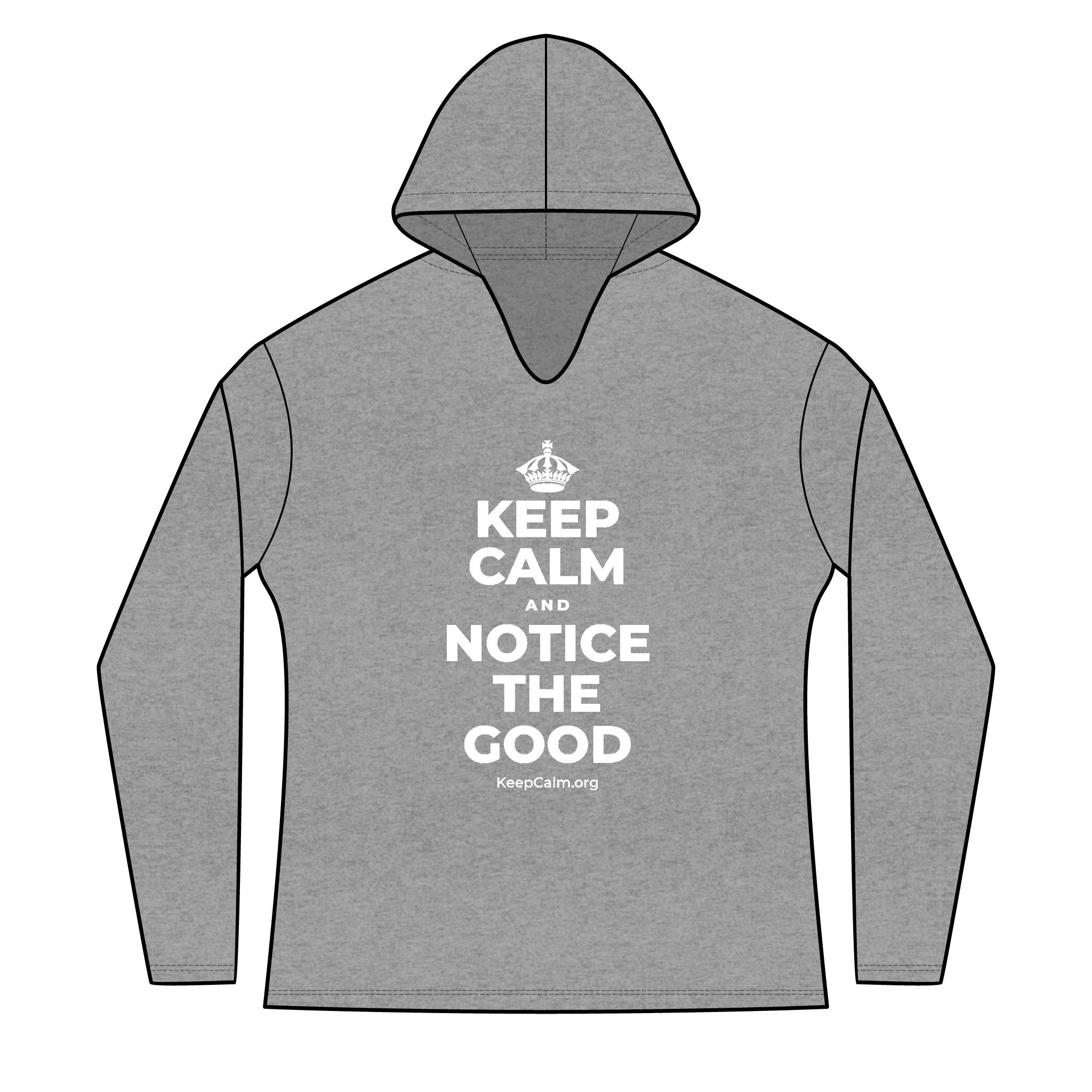 KEEP CALM AND NOTICE THE GOOD Women's Long Sleeve Hoodie