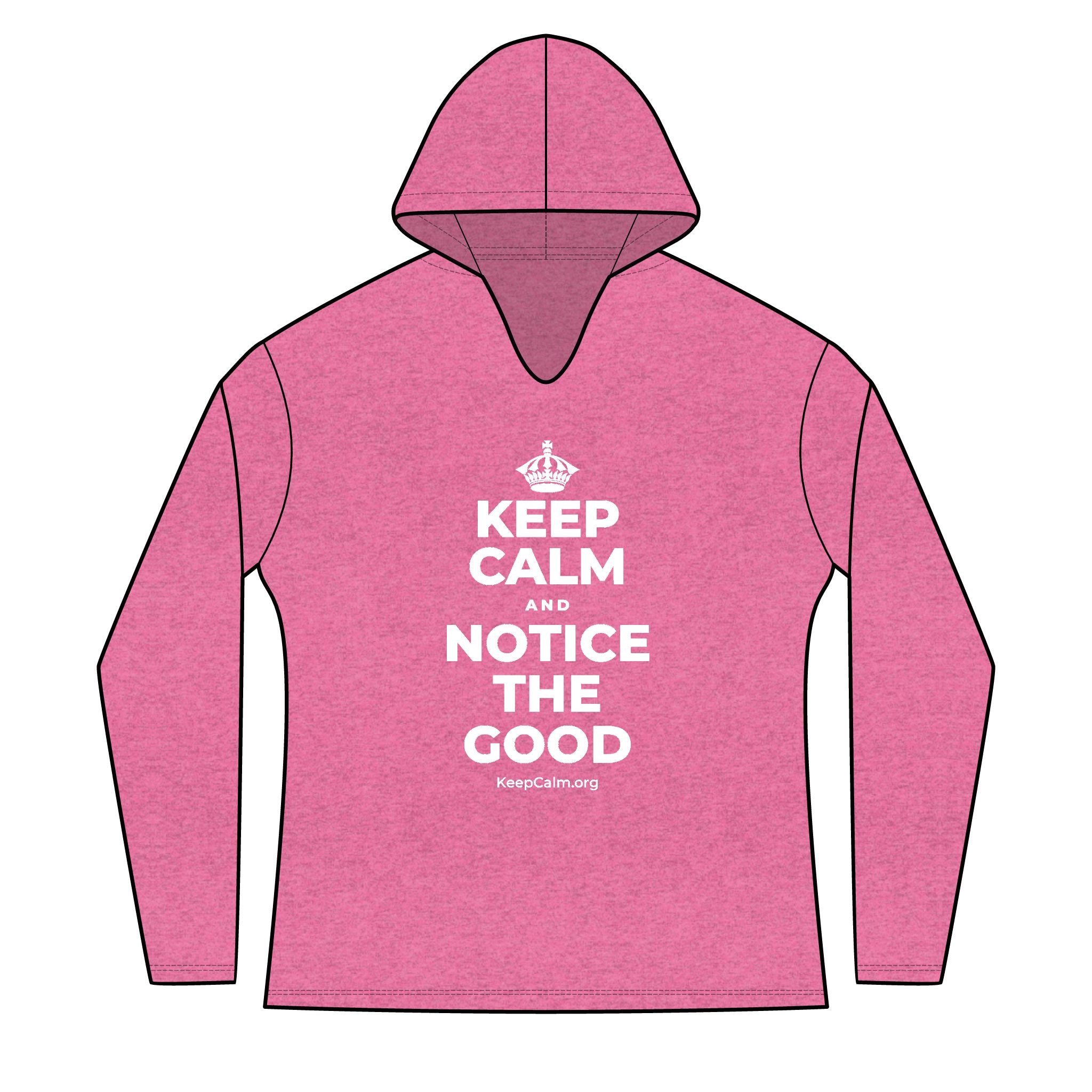 KEEP CALM AND NOTICE THE GOOD Women's Long Sleeve Hoodie