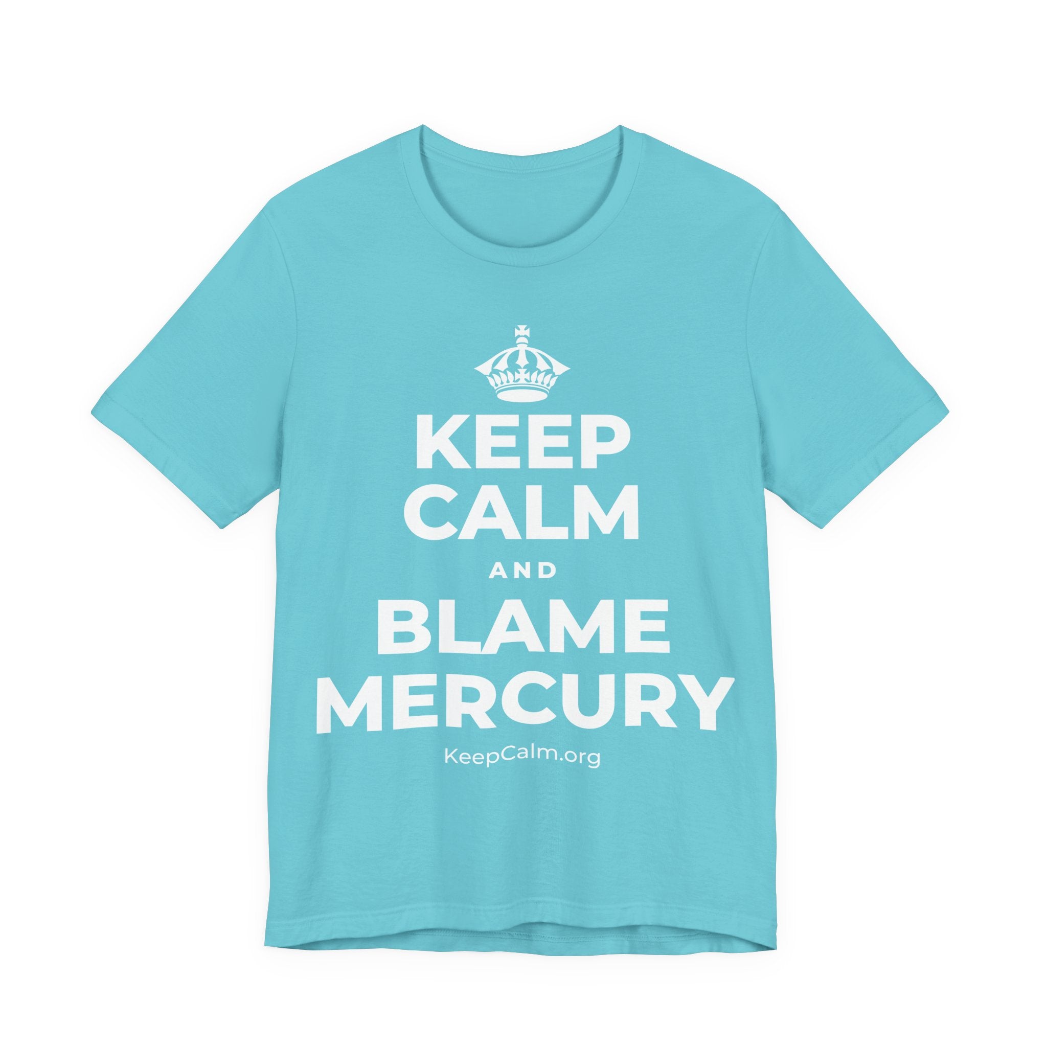 KEEP CALM AND BLAME MERCURY T-Shirt (Soft Cream–Heather Mauve)