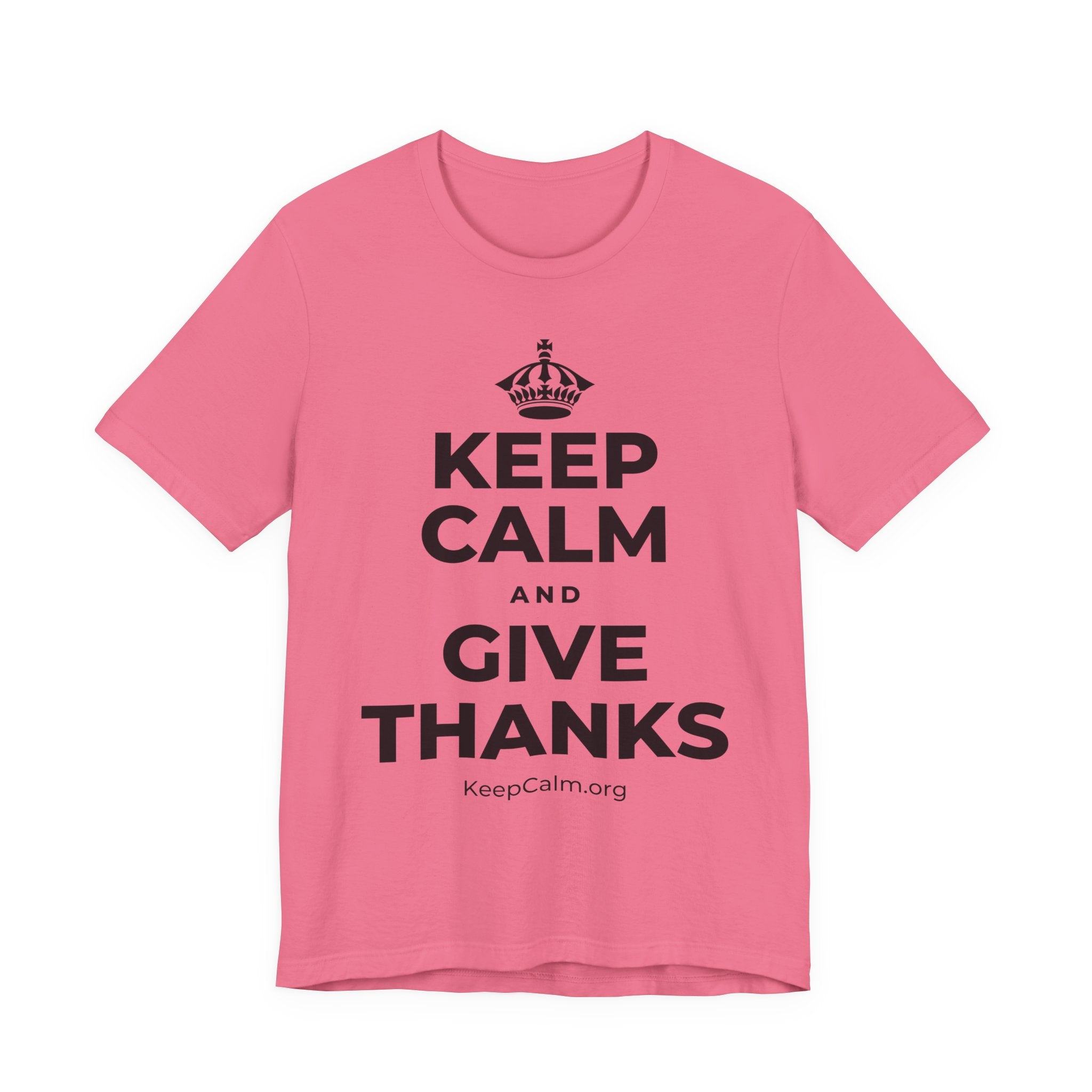 KEEP CALM AND GIVE THANKS T-Shirt (Military Green–Autumn)