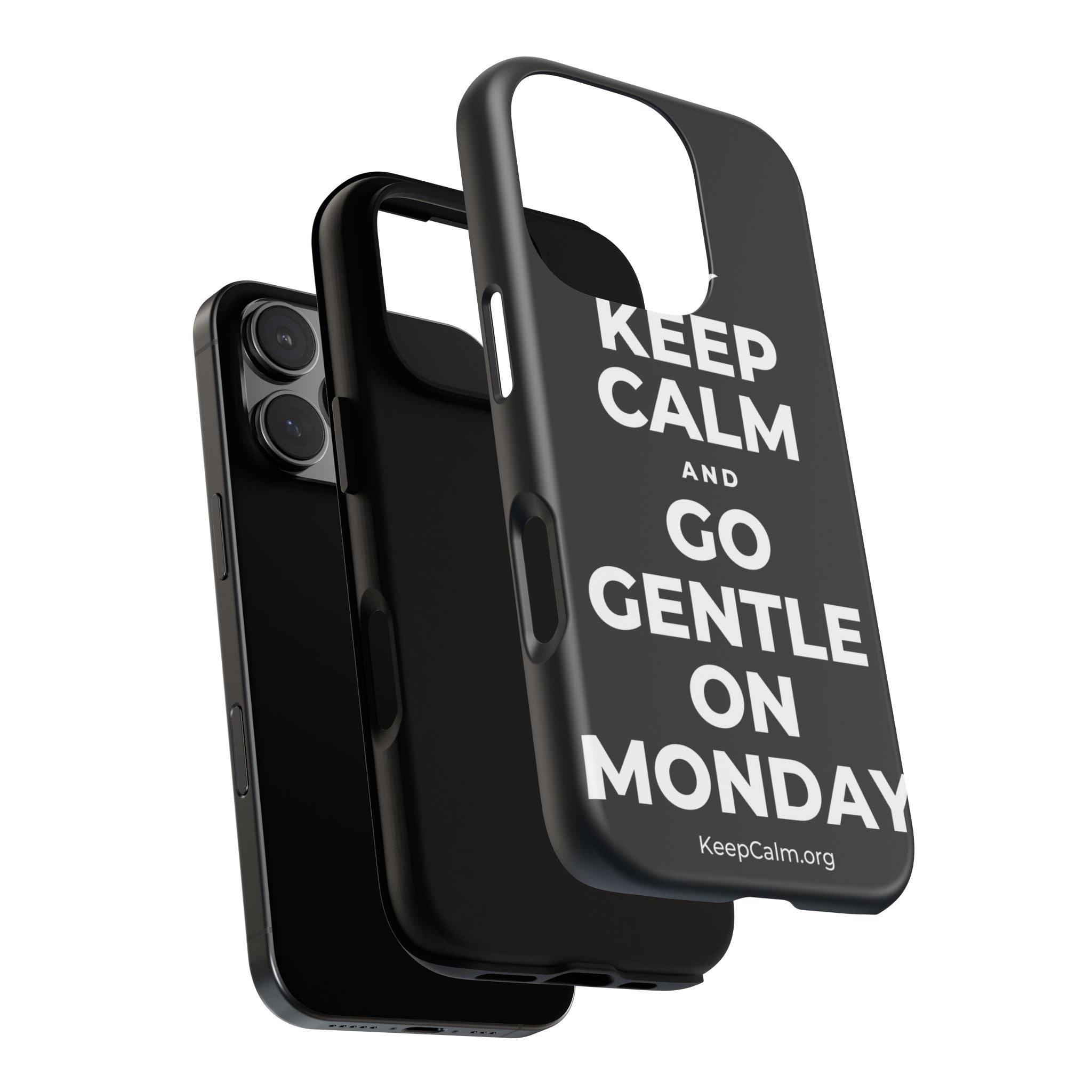 KEEP CALM AND GO GENTLE ON MONDAY Phone Case (Dark)