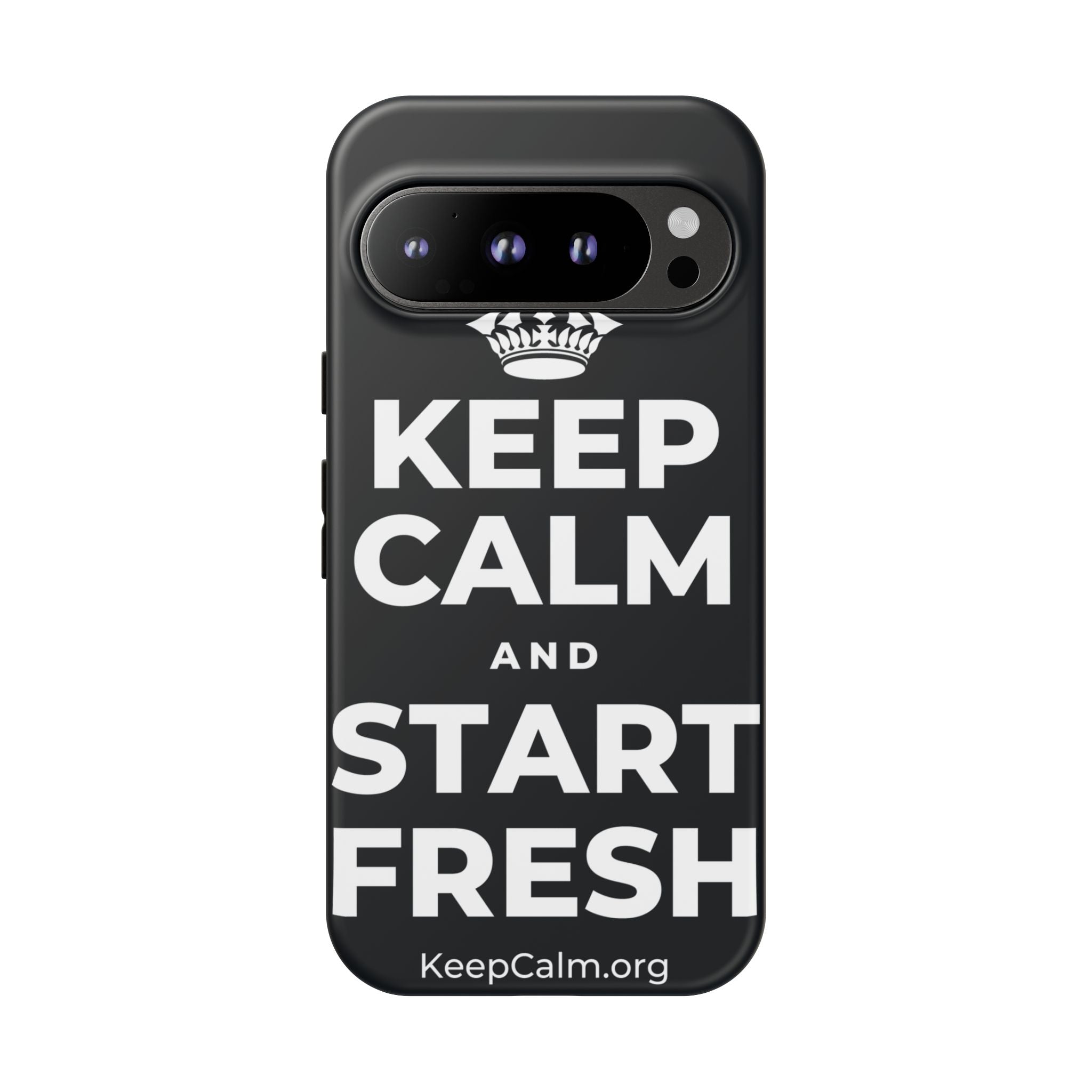 KEEP CALM AND START FRESH Phone Case (Dark)