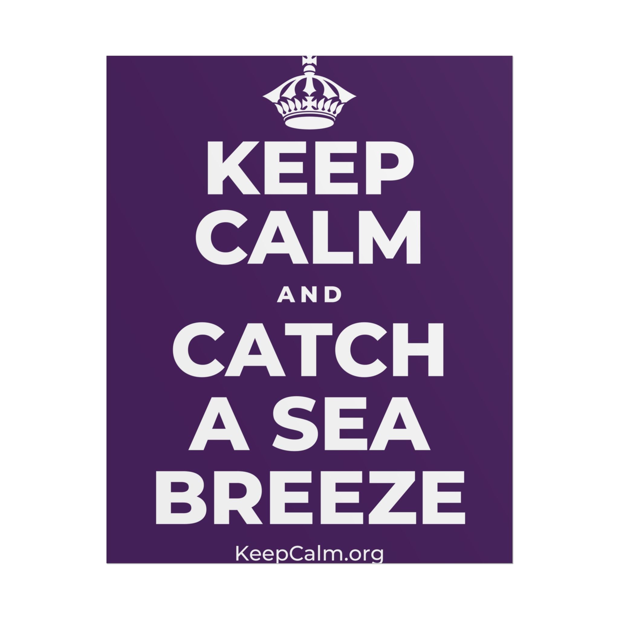 KEEP CALM AND CATCH A SEA BREEZE Poster