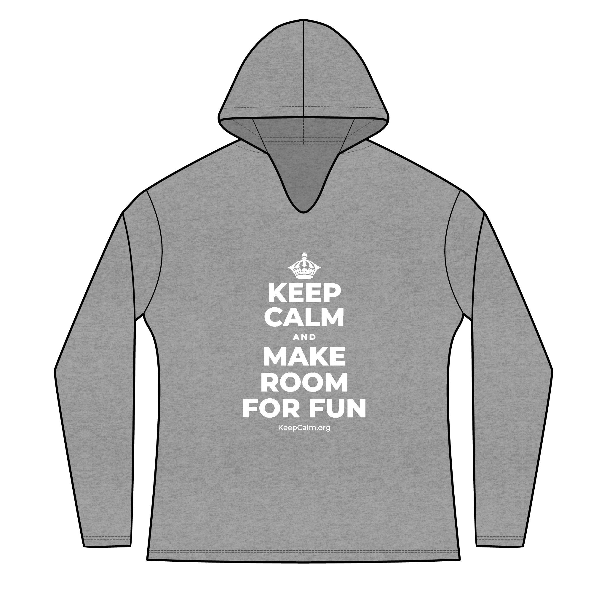 KEEP CALM AND MAKE ROOM FOR FUN Women's Long Sleeve Hoodie
